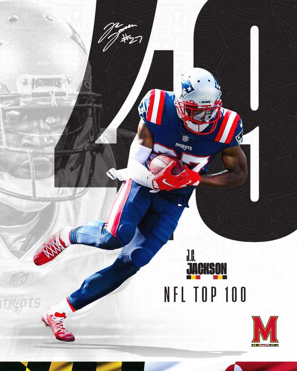 NFL Top 100 2021 Ранг 49 Футбольный корнербек Джей Си Джексон Обои