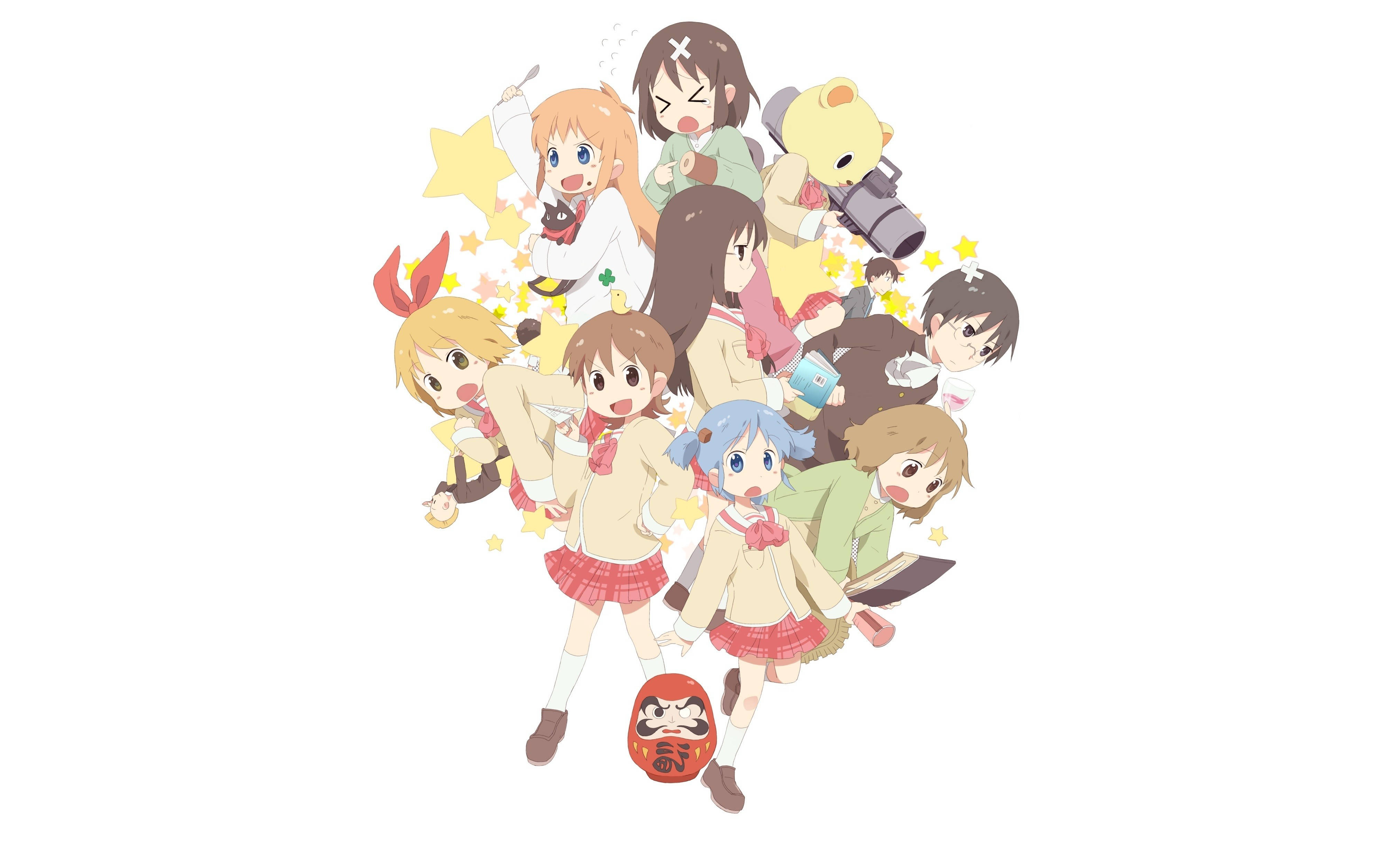 Основные персонажи Nichijou Обои