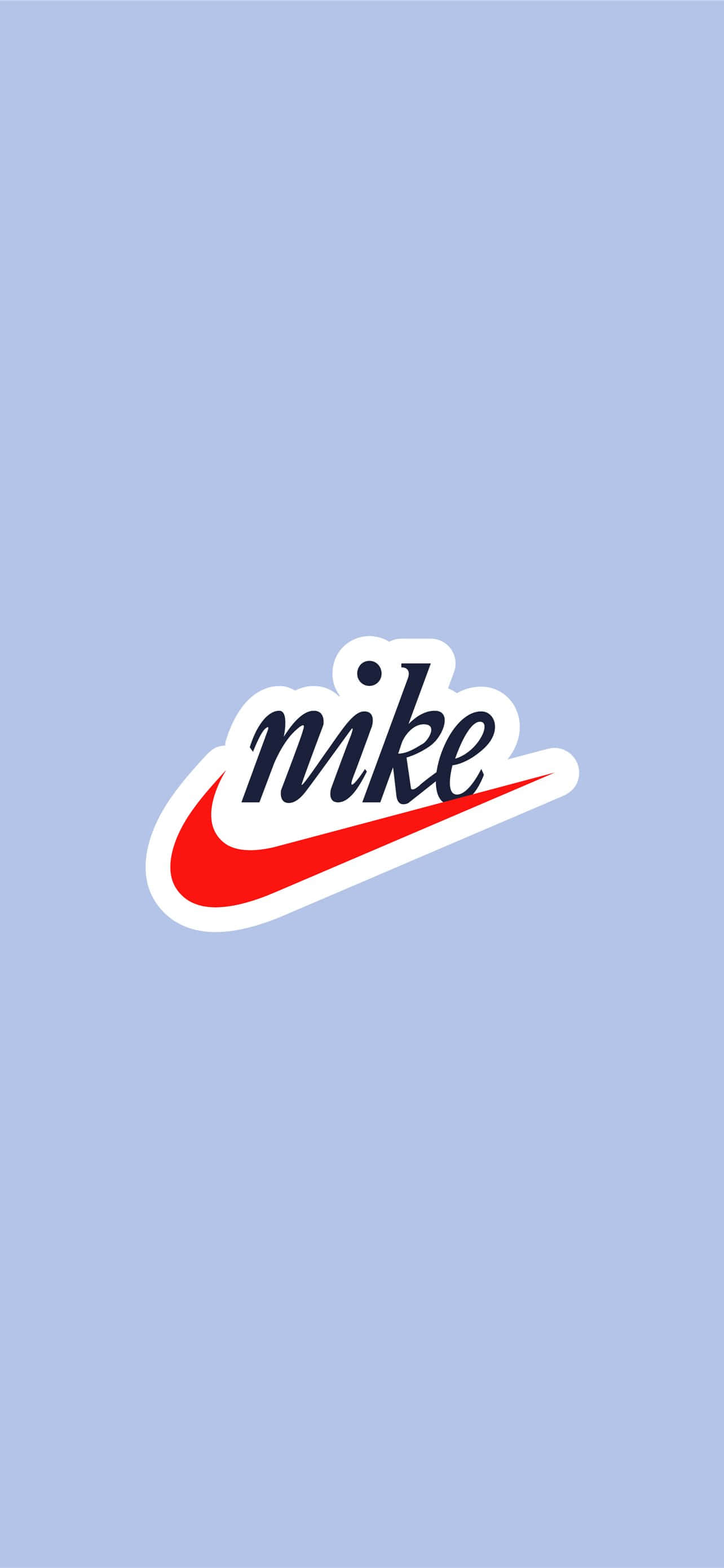 Культовый синий логотип Nike Обои