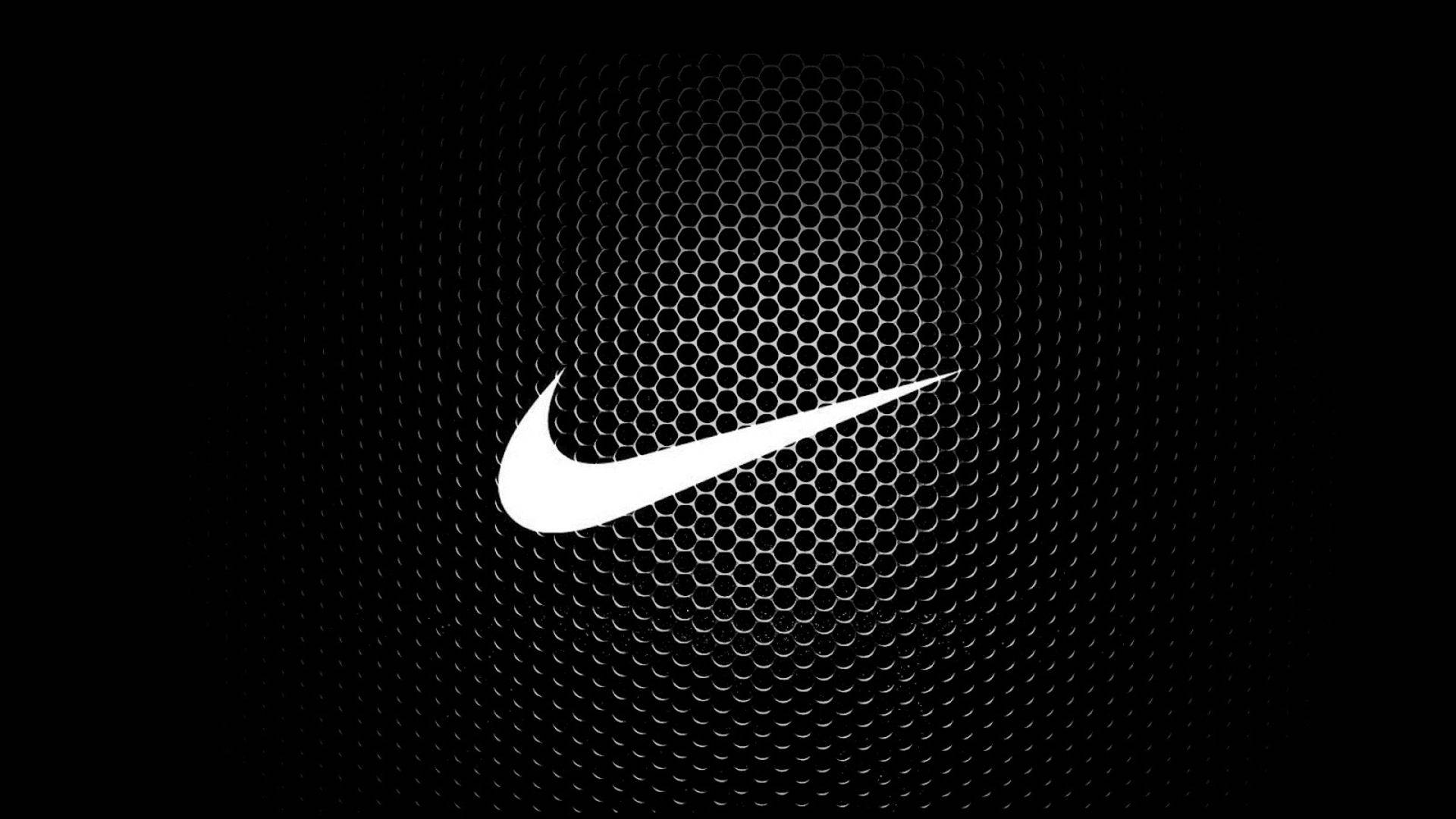 Эмблема Nike с крутым шестиугольным узором Обои