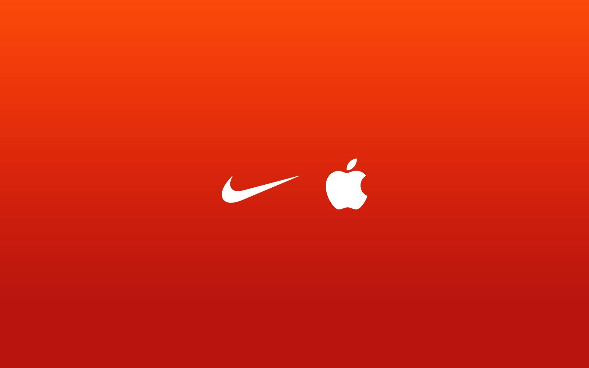 Крутая минималистичная эмблема Nike и Apple Обои
