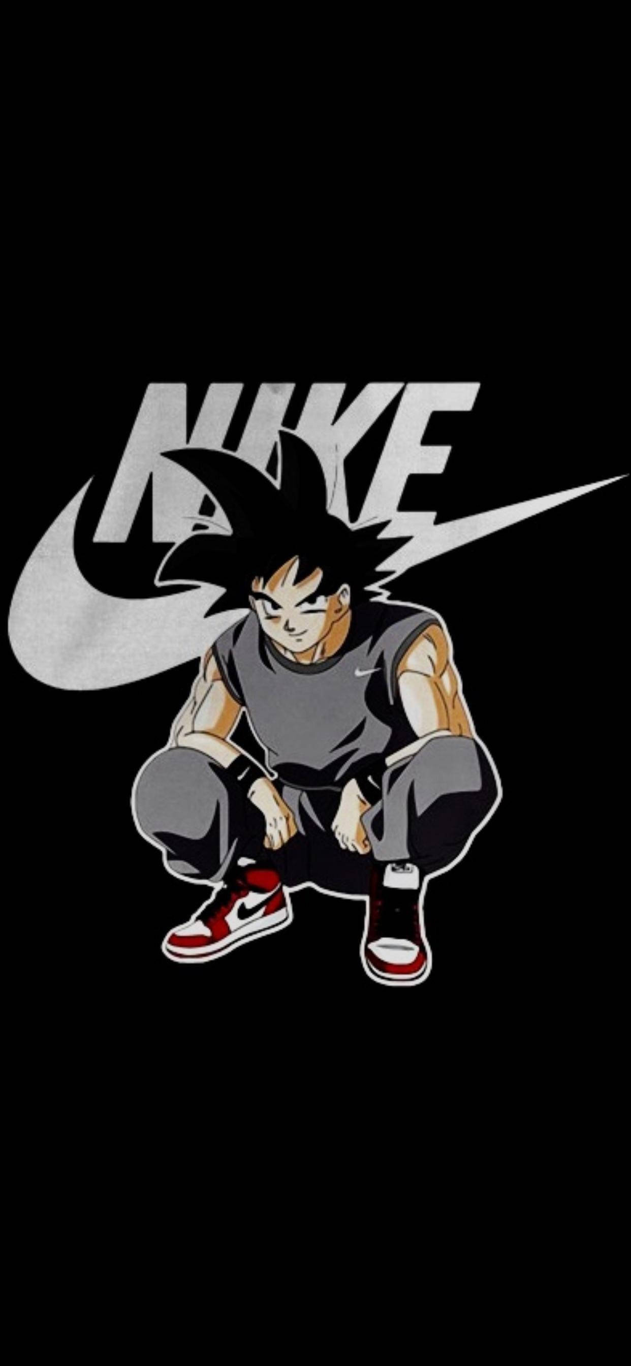 Логотип Nike и Сон Гоку iPhone Обои