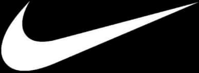 Логотип Nike Swoosh на черном фоне Обои