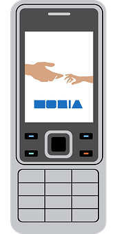 Графика рукопожатия с телефоном Nokia Обои