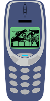 Классический телефон Nokia с игрой «Змейка» Обои