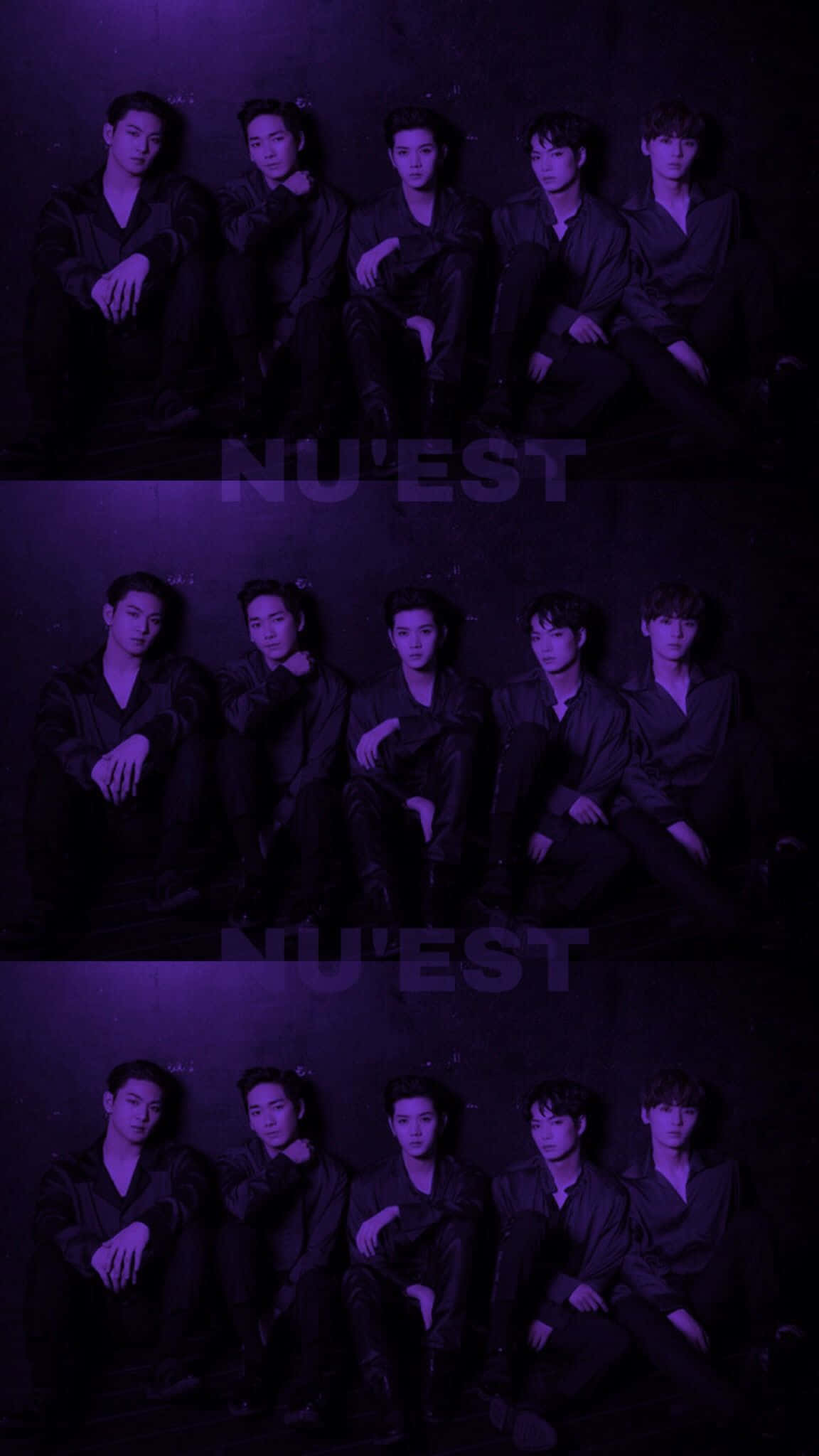 Темно-фиолетовая группа Nuest Kpop Обои