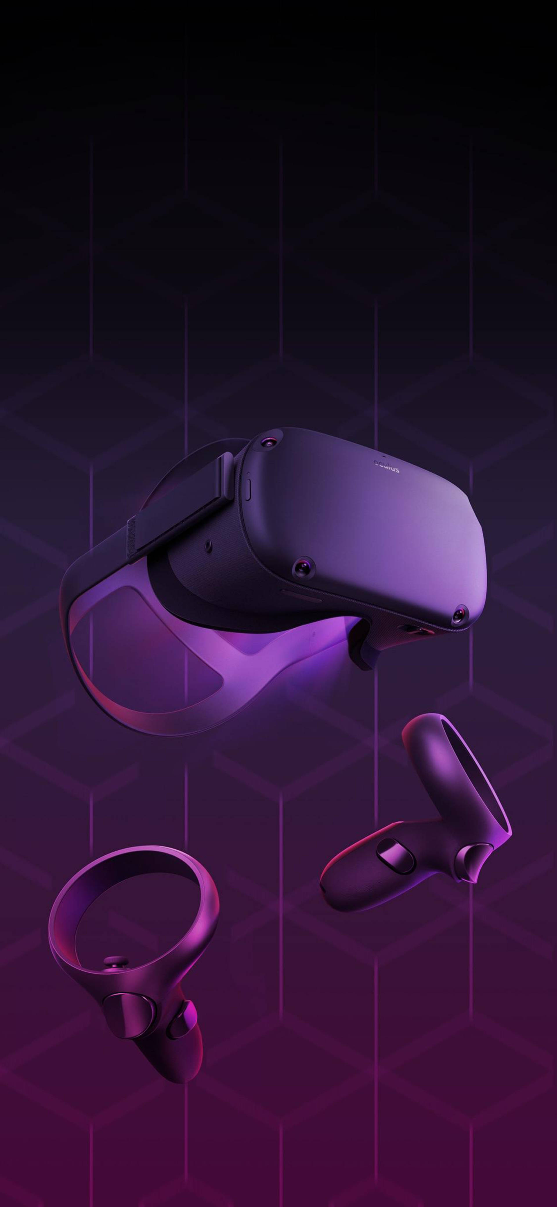 Фиолетовое абстрактное искусство Oculus Quest 2 Обои