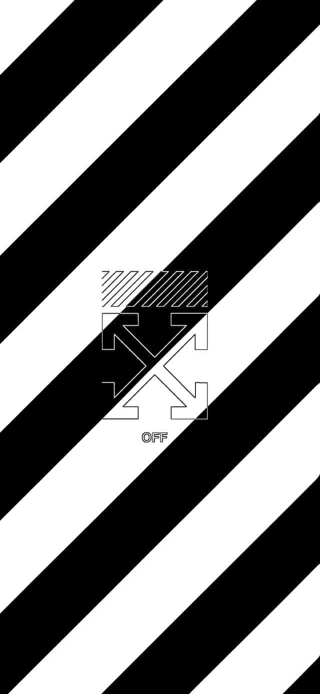 Диагональный полосатый узор Off White iPhone Обои