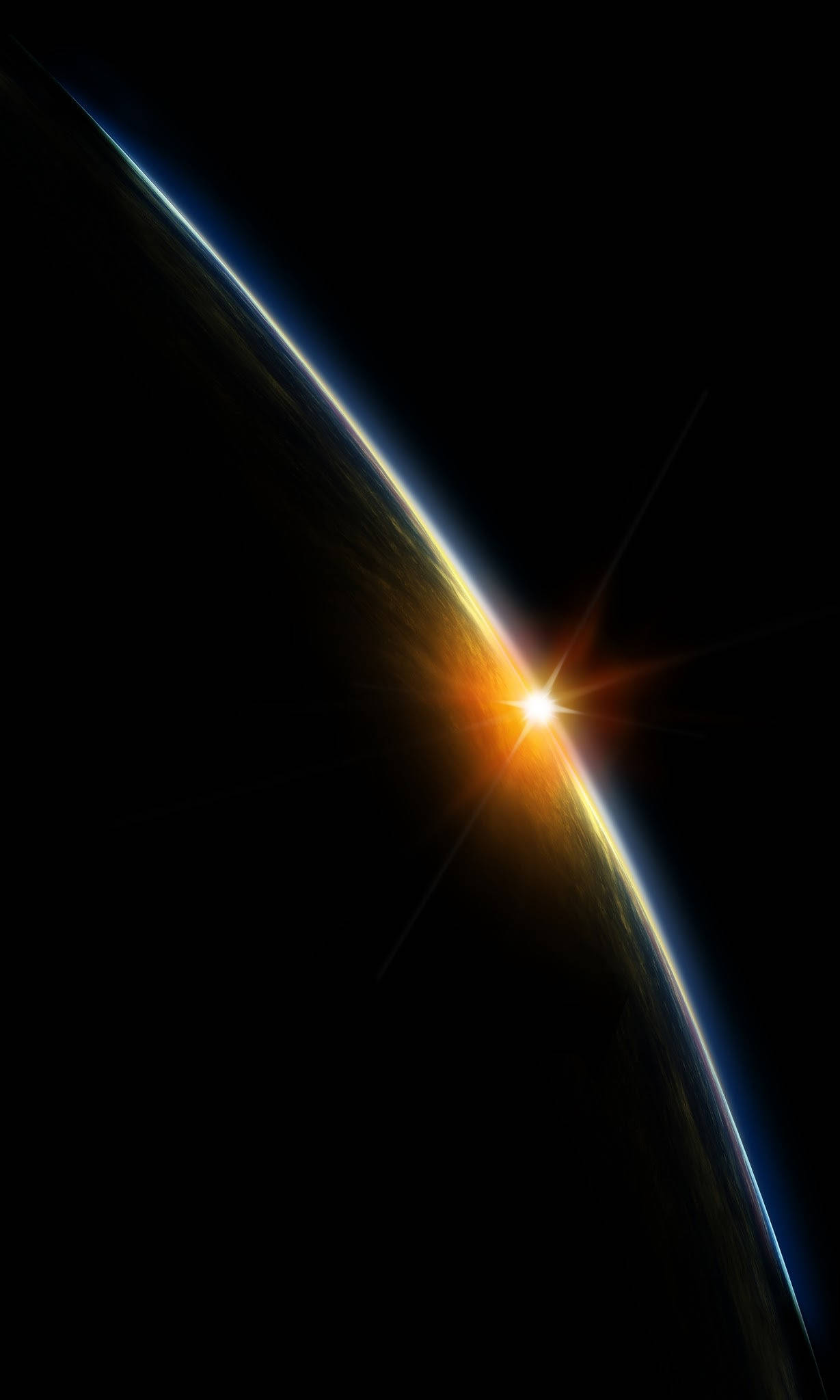 OLED Горизонт Звезда Обои