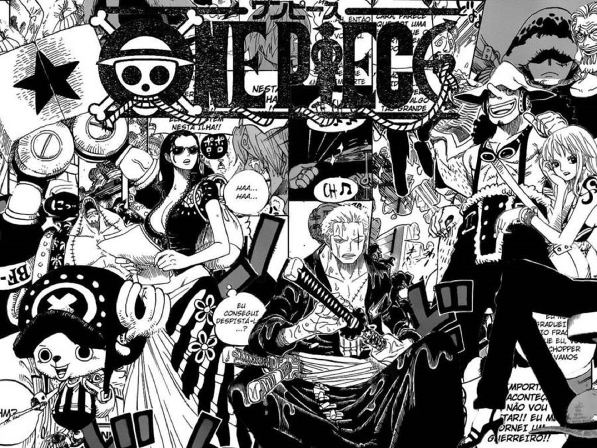 Обложка панели манги One Piece Обои