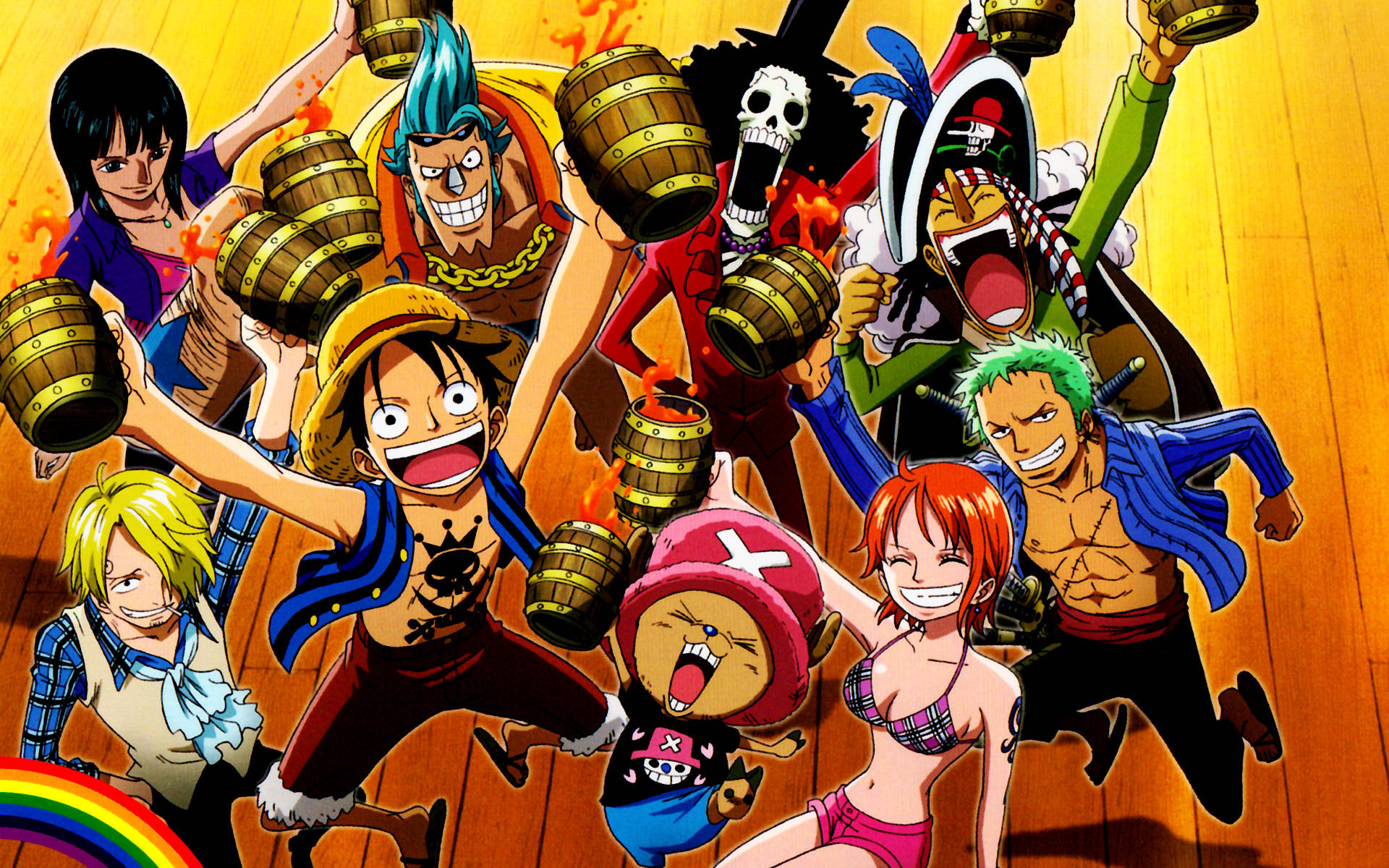 One Piece 4K Деревянные Кружки-Бочонки Обои