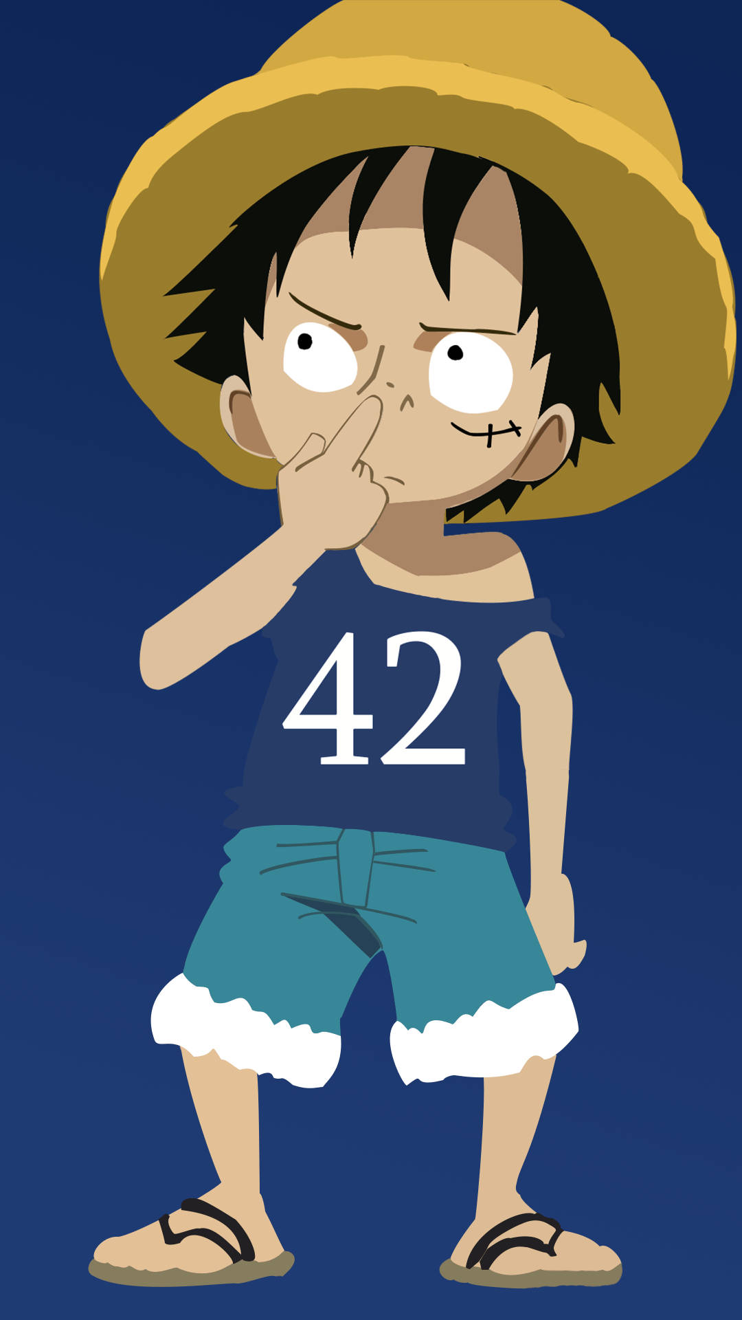 One Piece 4K Луффи Чиби арт Обои