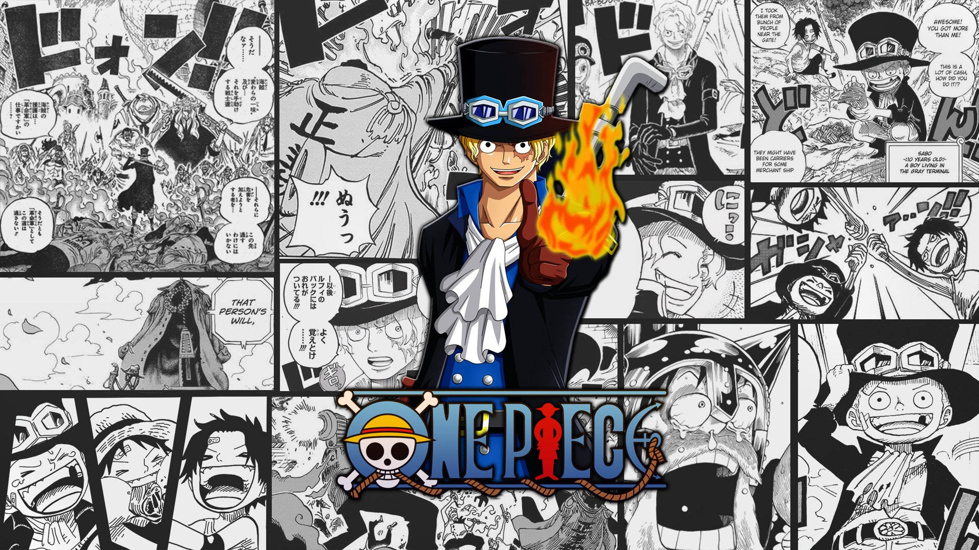 One Piece 4K Сабо Комикс Арт Обои