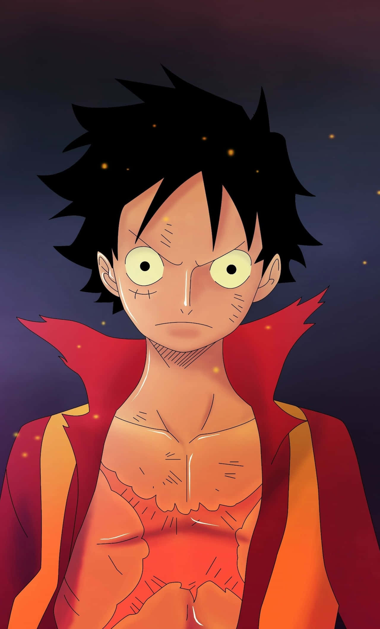 Раненый Луффи из One Piece на телефоне Обои