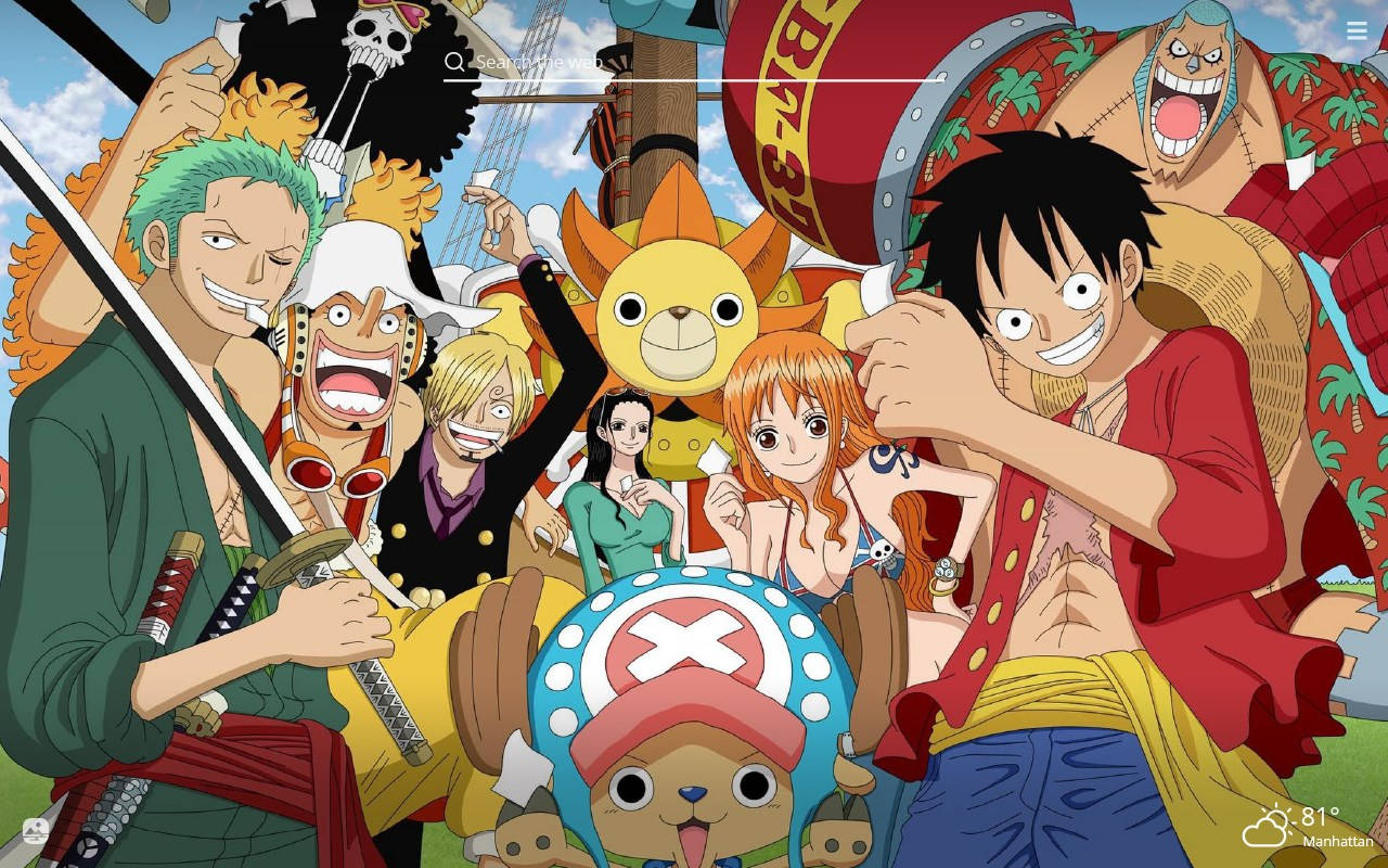 Луффи и команда One Piece на рабочий стол Обои