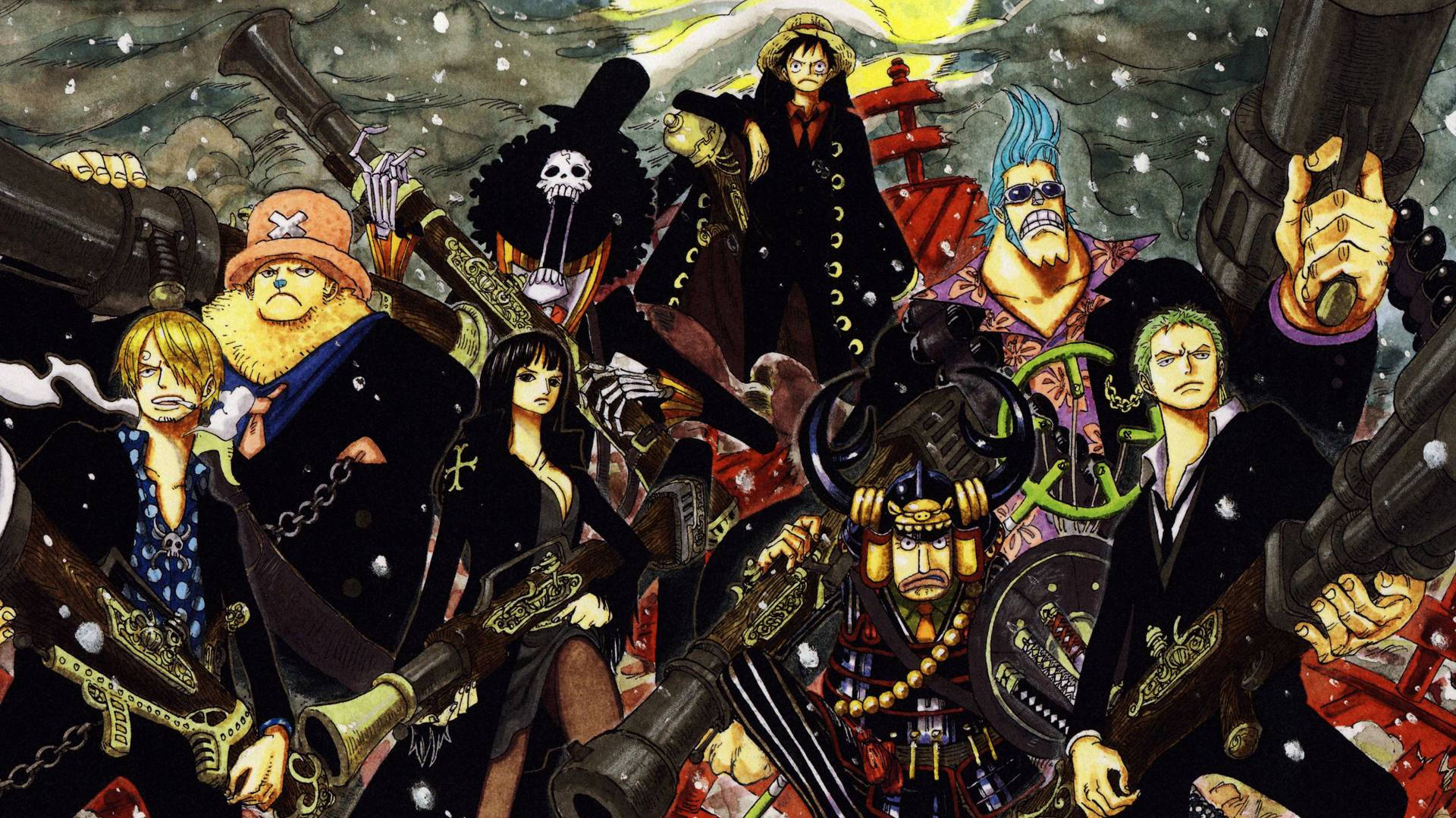 Легендарная команда Соломенной Шляпы из One Piece Обои