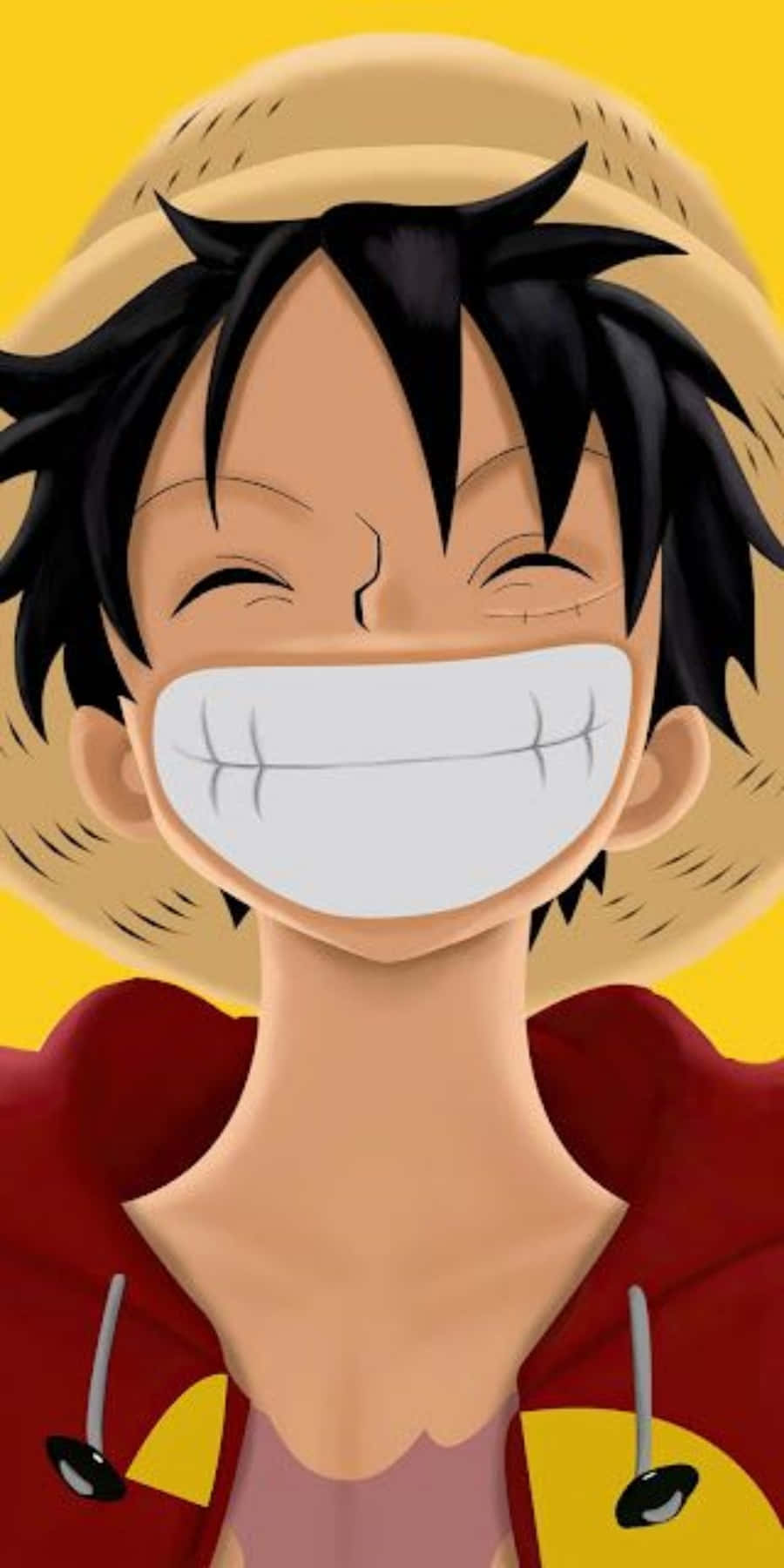 Смеющийся Луффи из One Piece на телефон Обои