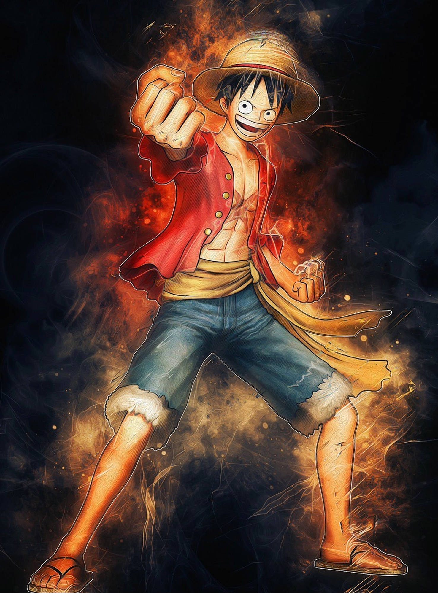 Крутой Луффи One Piece для iPhone Обои
