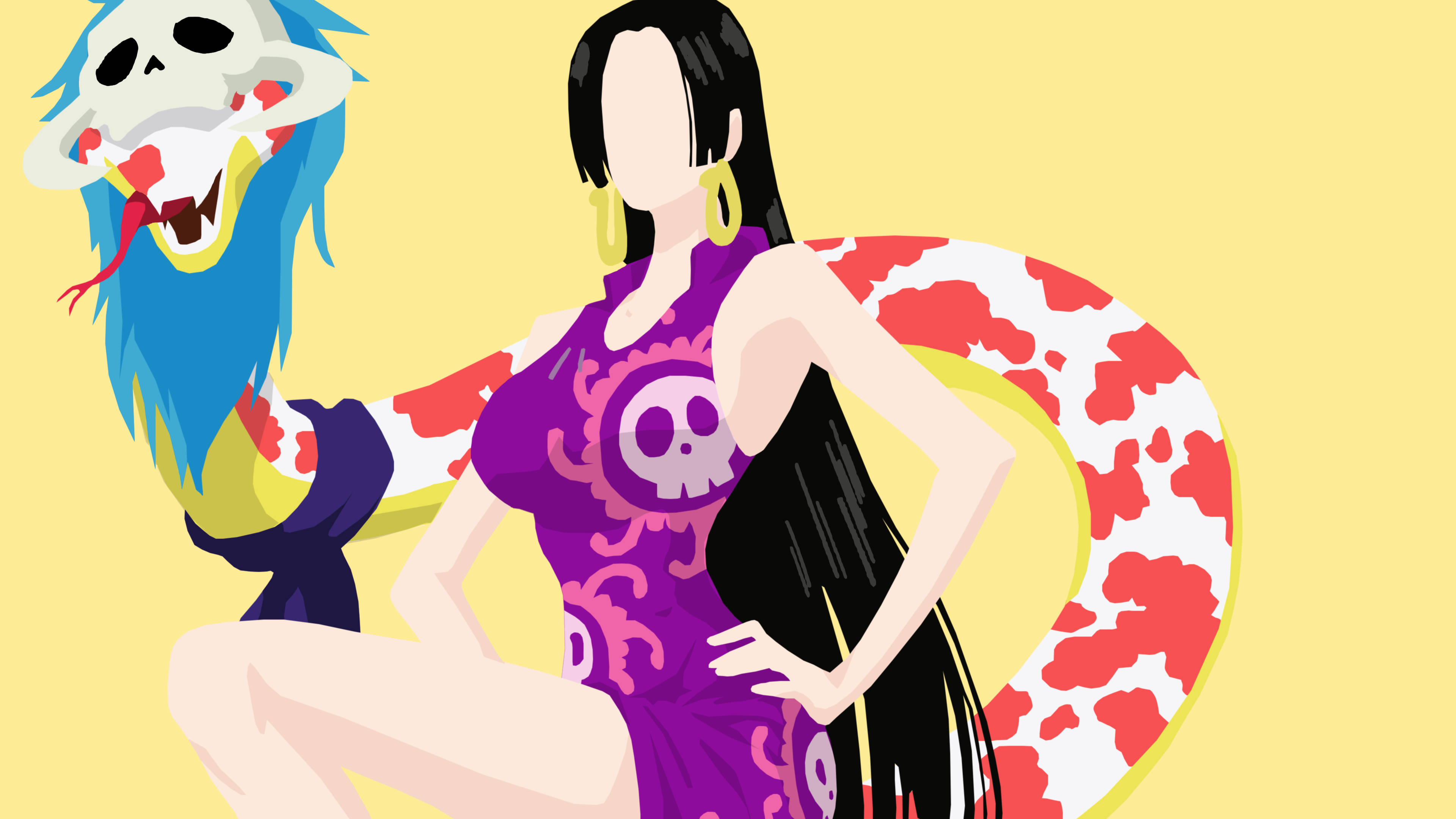 One Piece PFP Боа Хэнкок Минимализм Обои
