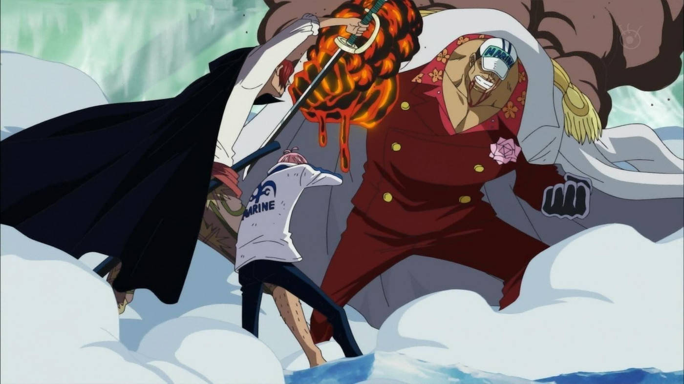 Акайну против Шанкса One Piece Обои