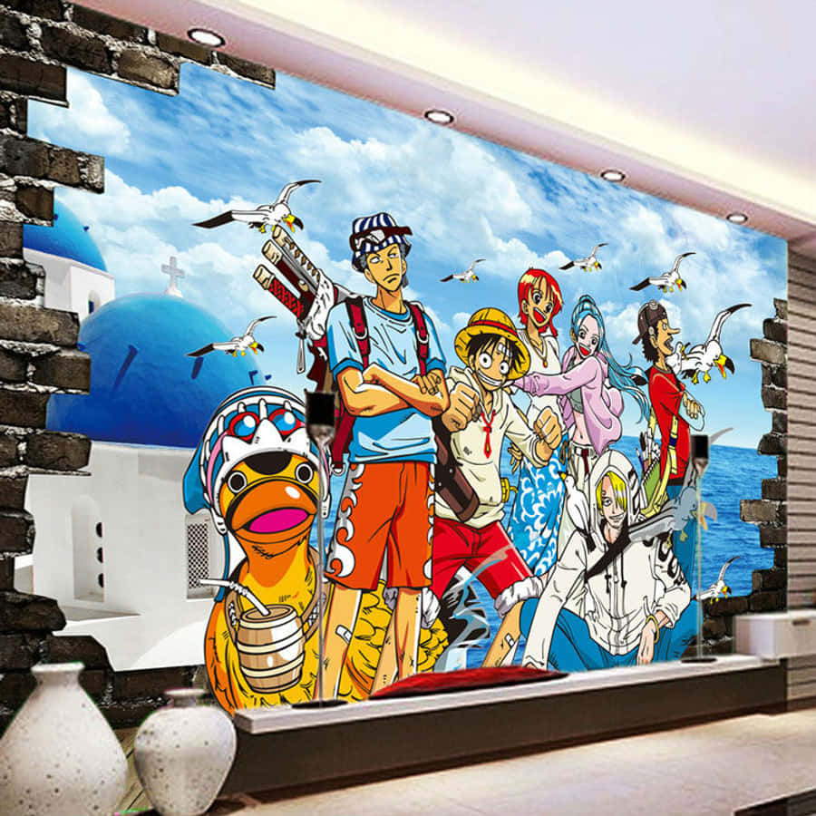 Стена спальни с аниме One Piece из Японии Обои