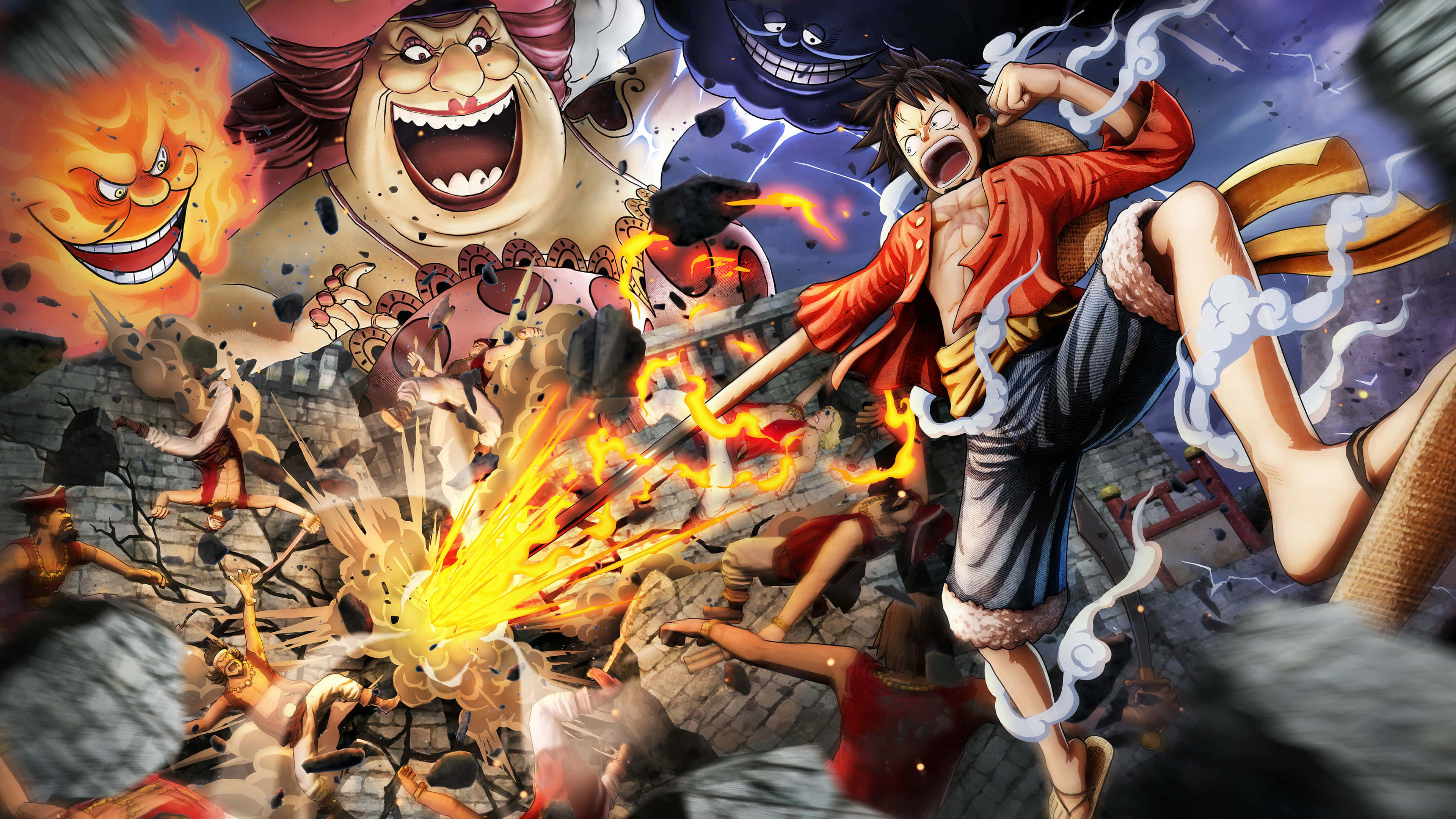 Картинка с боевой сценой из One Piece Обои