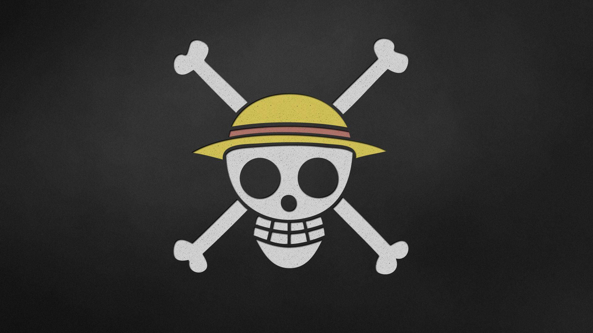 Символы аниме One Piece Веселый Роджер Пиратов Соломенной Шляпы Обои