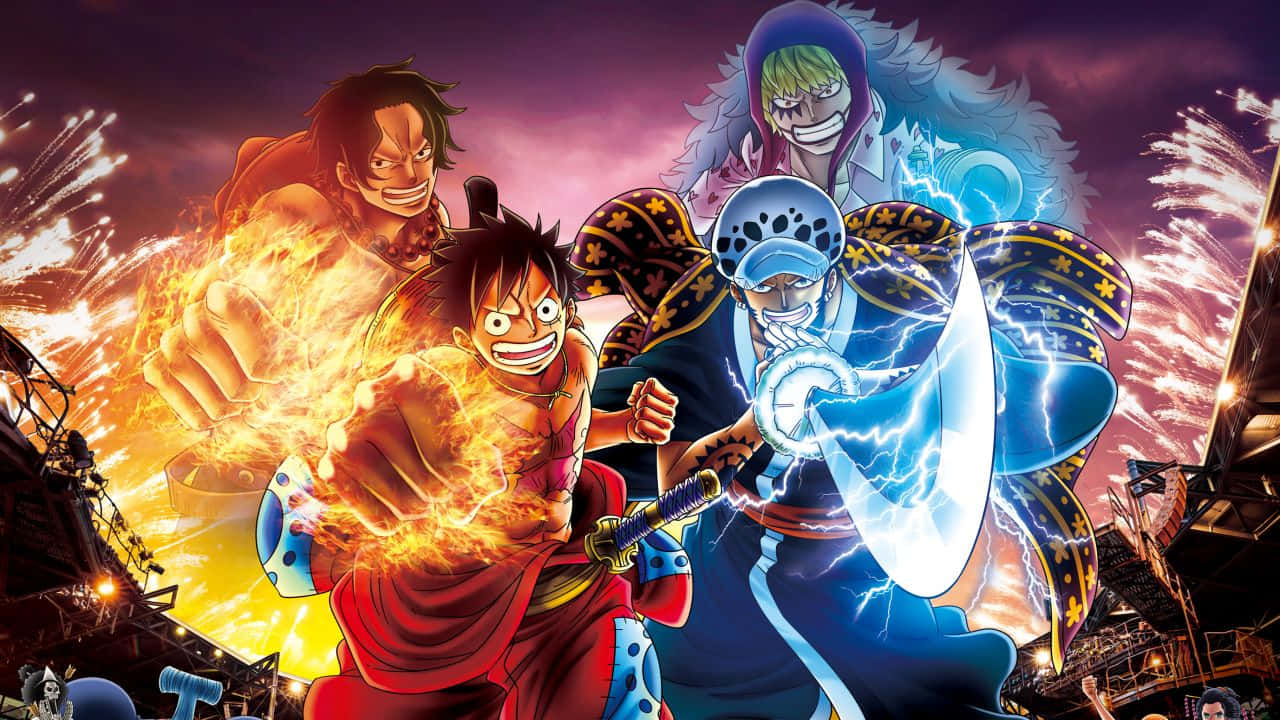 Персонажи One Piece в боевом режиме Обои