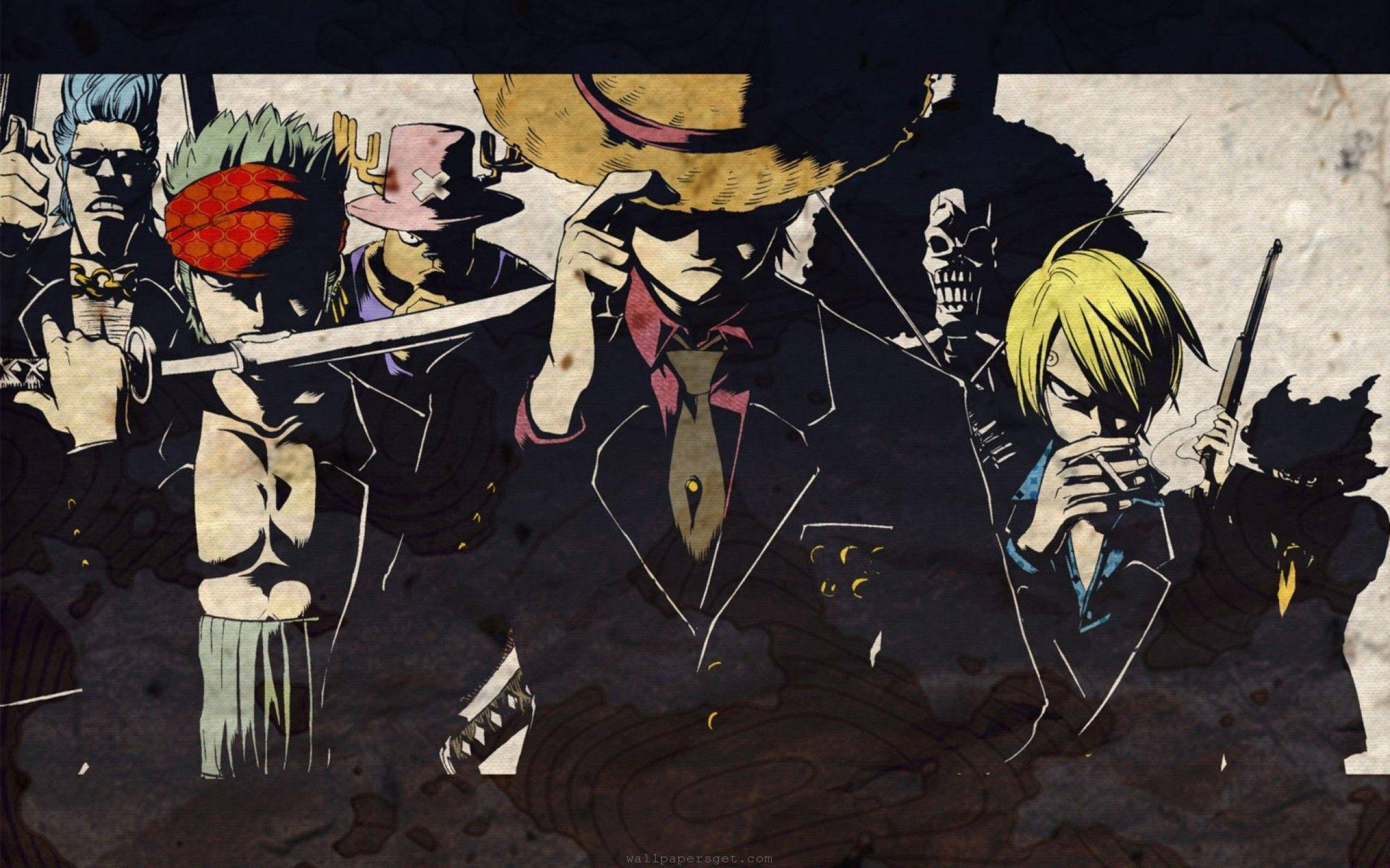 One Piece Обои на рабочий стол Мужчины в черных костюмах Обои