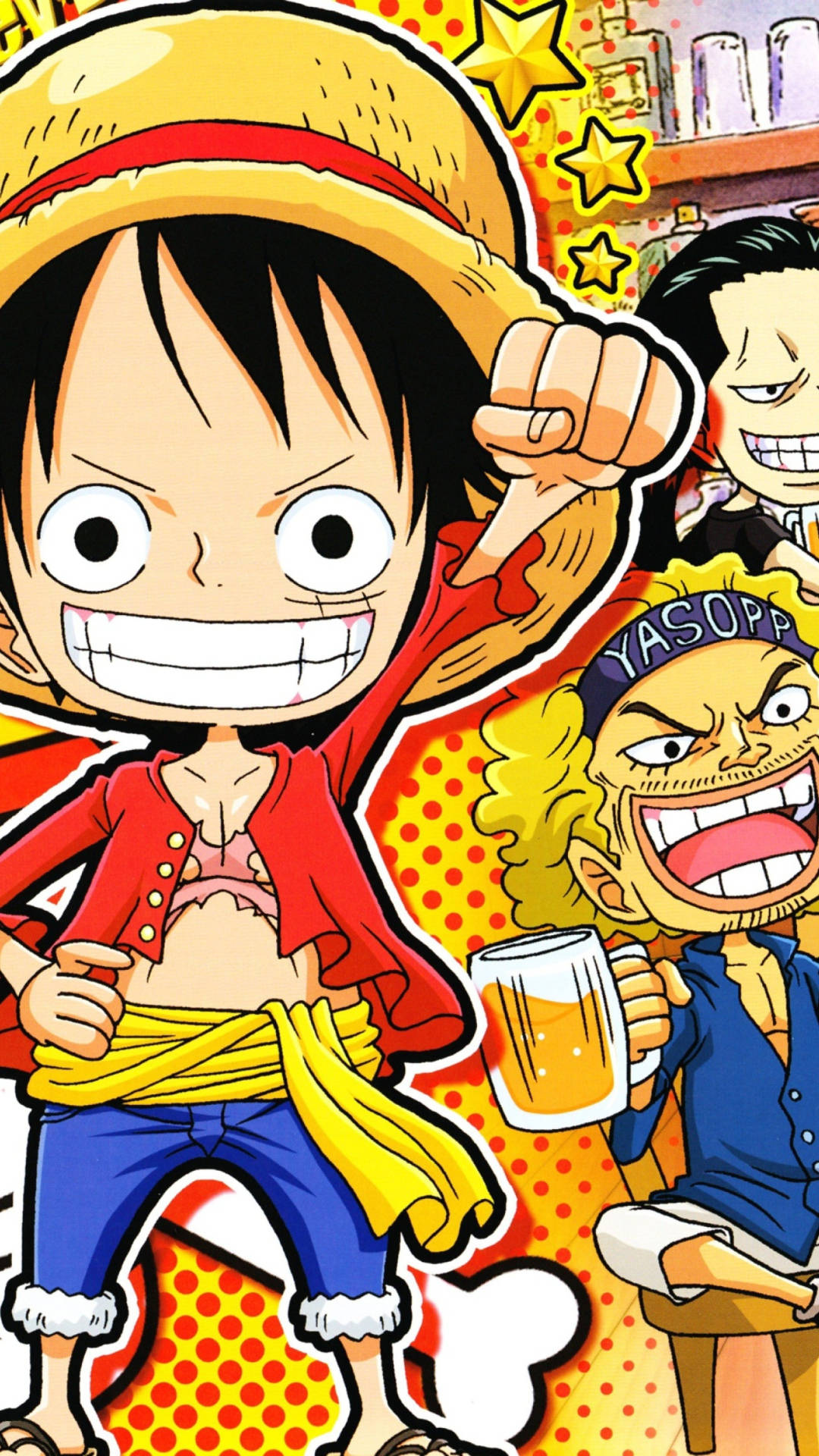 Обои One Piece поп-арт для iPhone