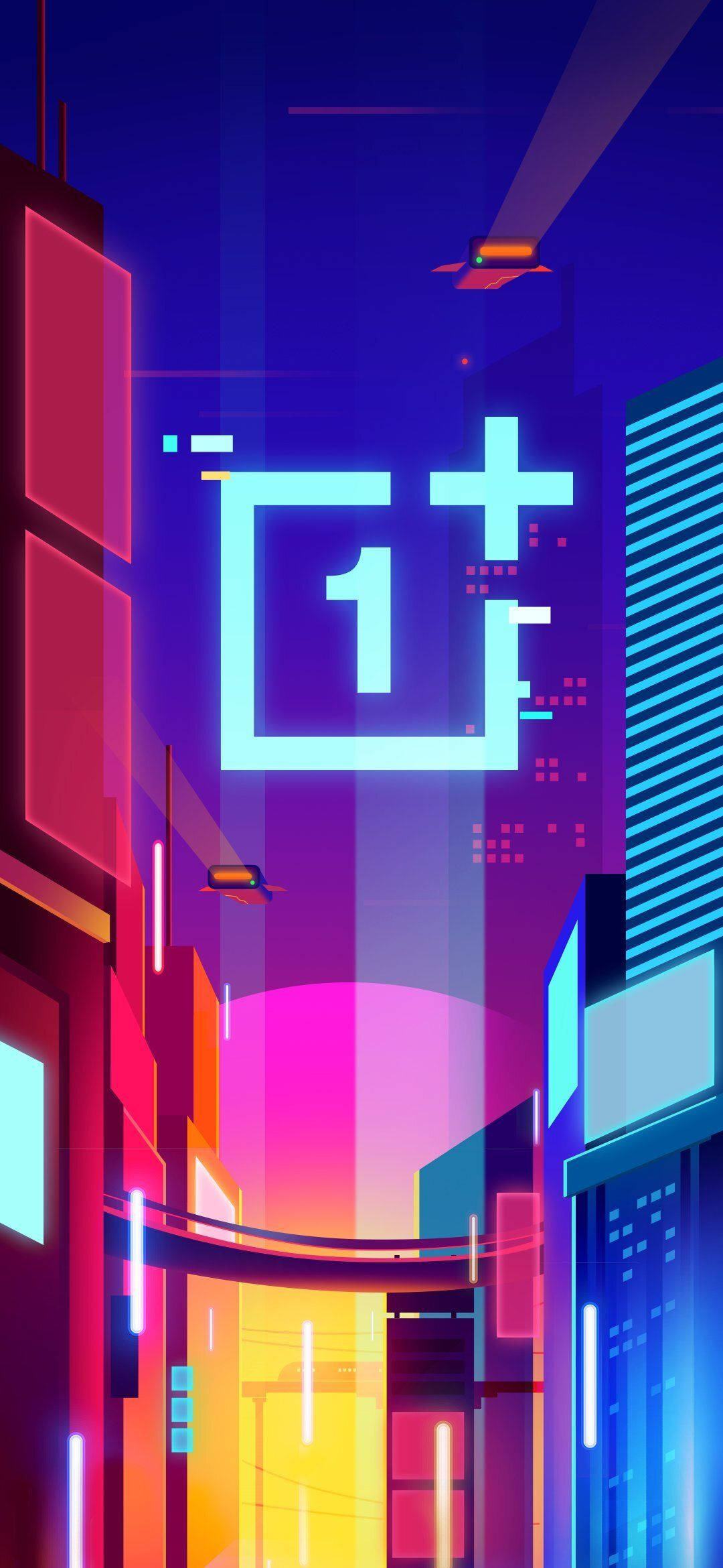 OnePlus Городские огни Арт Обои