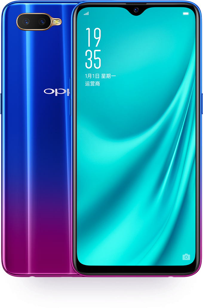 Смартфон Oppo с двойной камерой и градиентным дизайном Обои