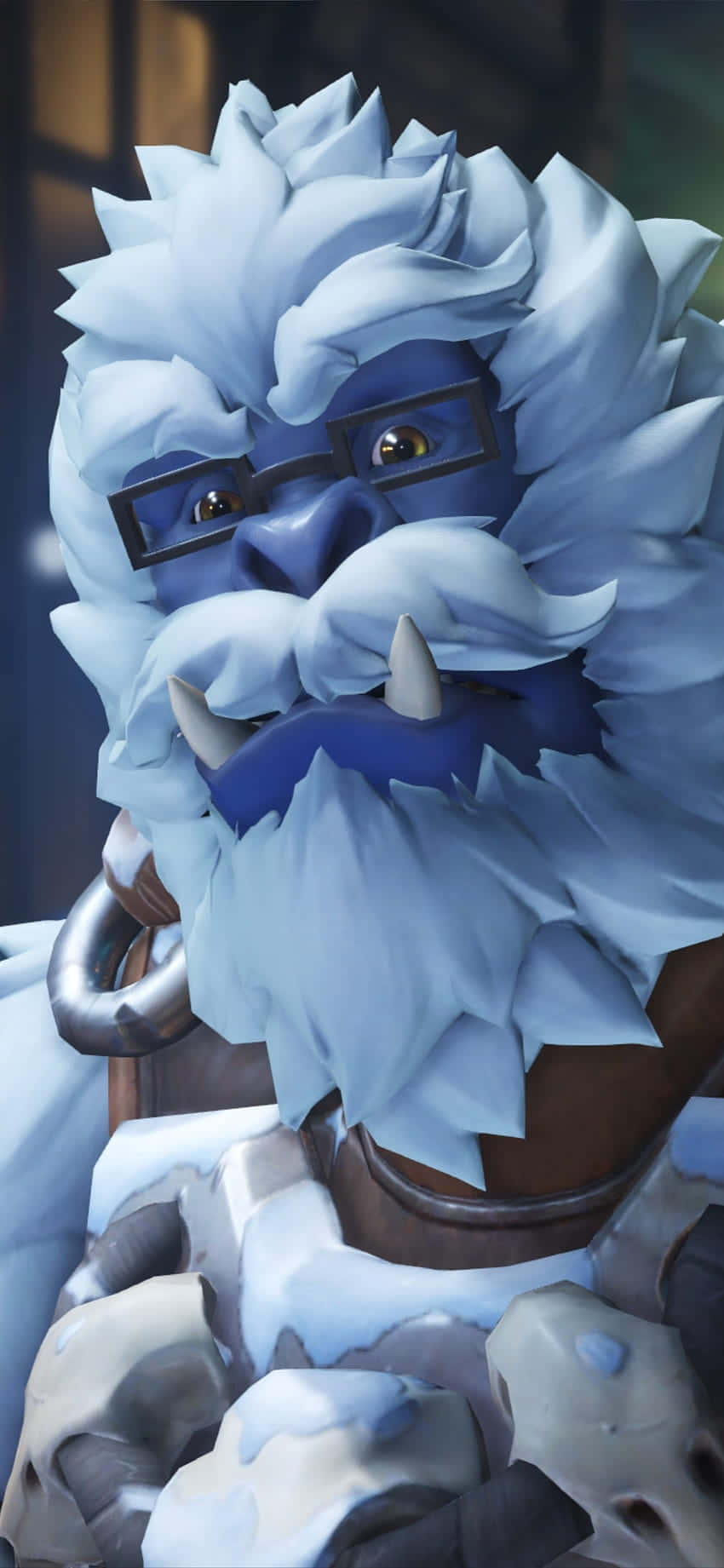 Фон Overwatch для iPhone XS с Уинстоном Обои