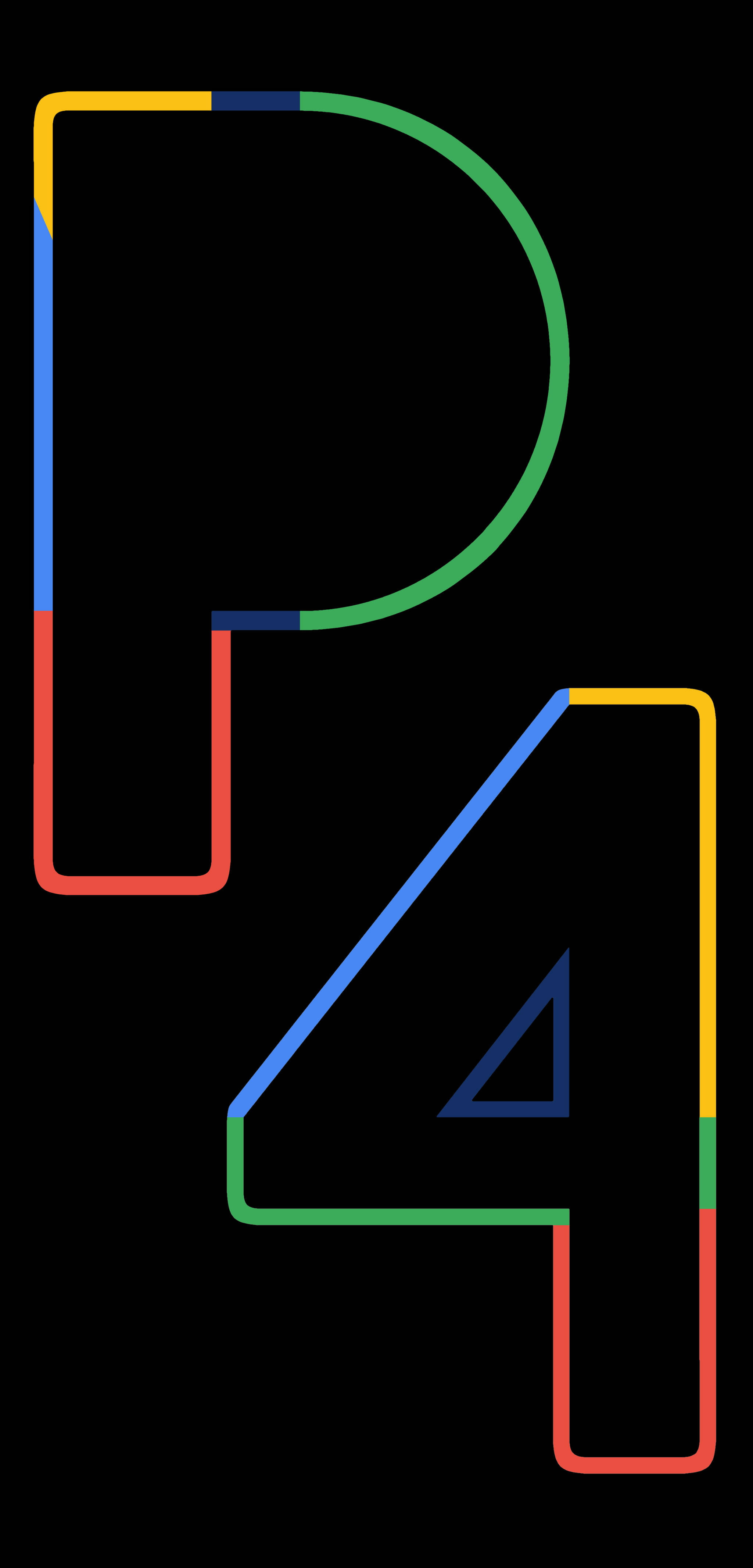 P4 Линейное искусство Google Pixel 4 Обои