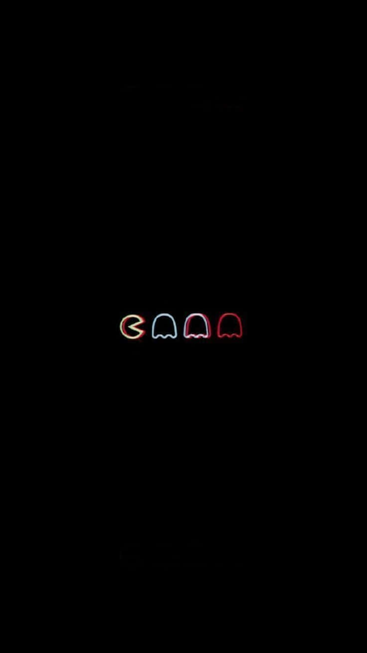 Темные эстетичные иконки Pacman в мультяшном стиле Обои