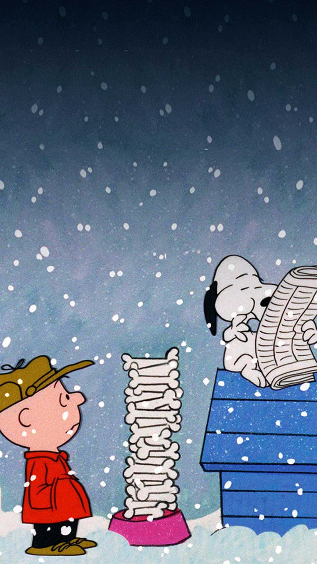 Снупи и Чарли Браун Рождество Peanuts Обои