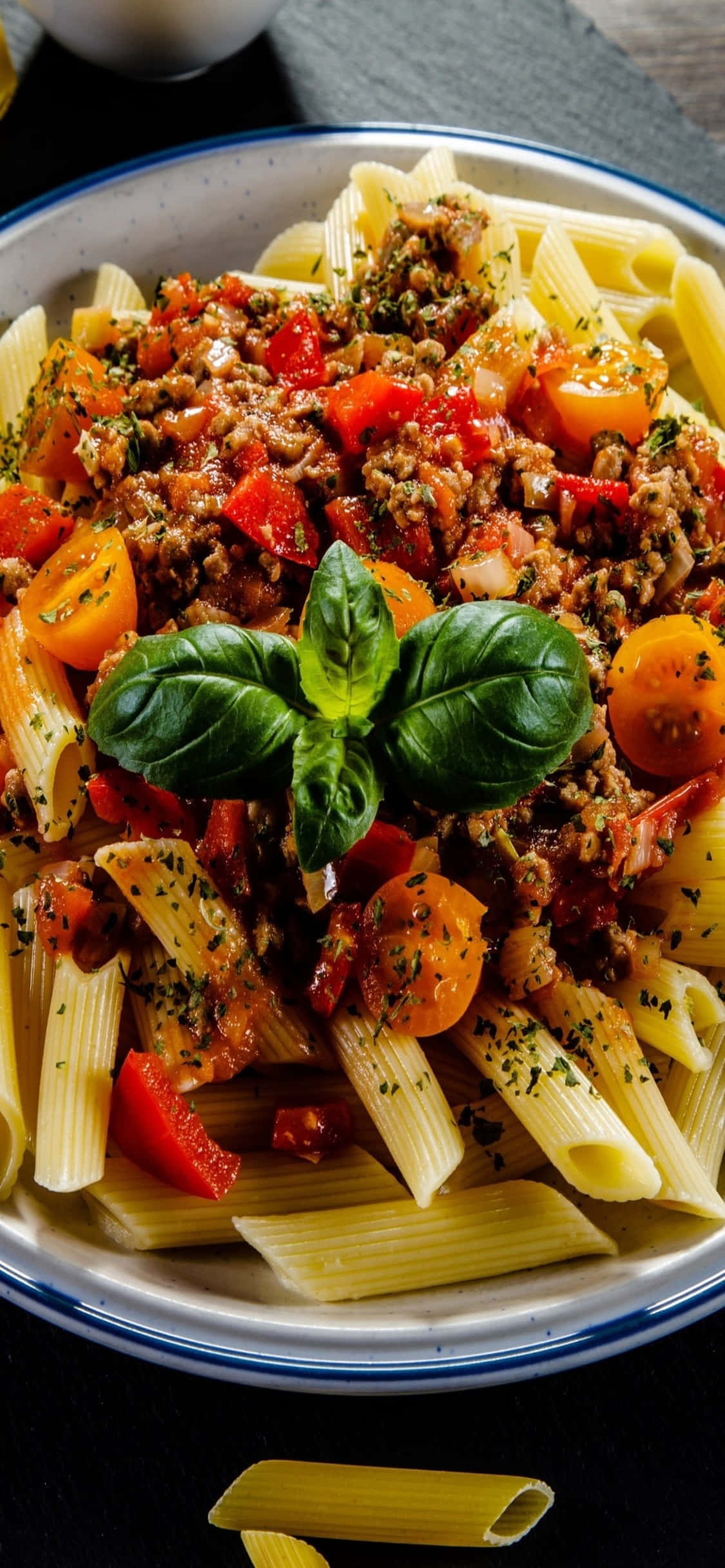 Penne Spaghetti iPhone X Pasta Background Обои