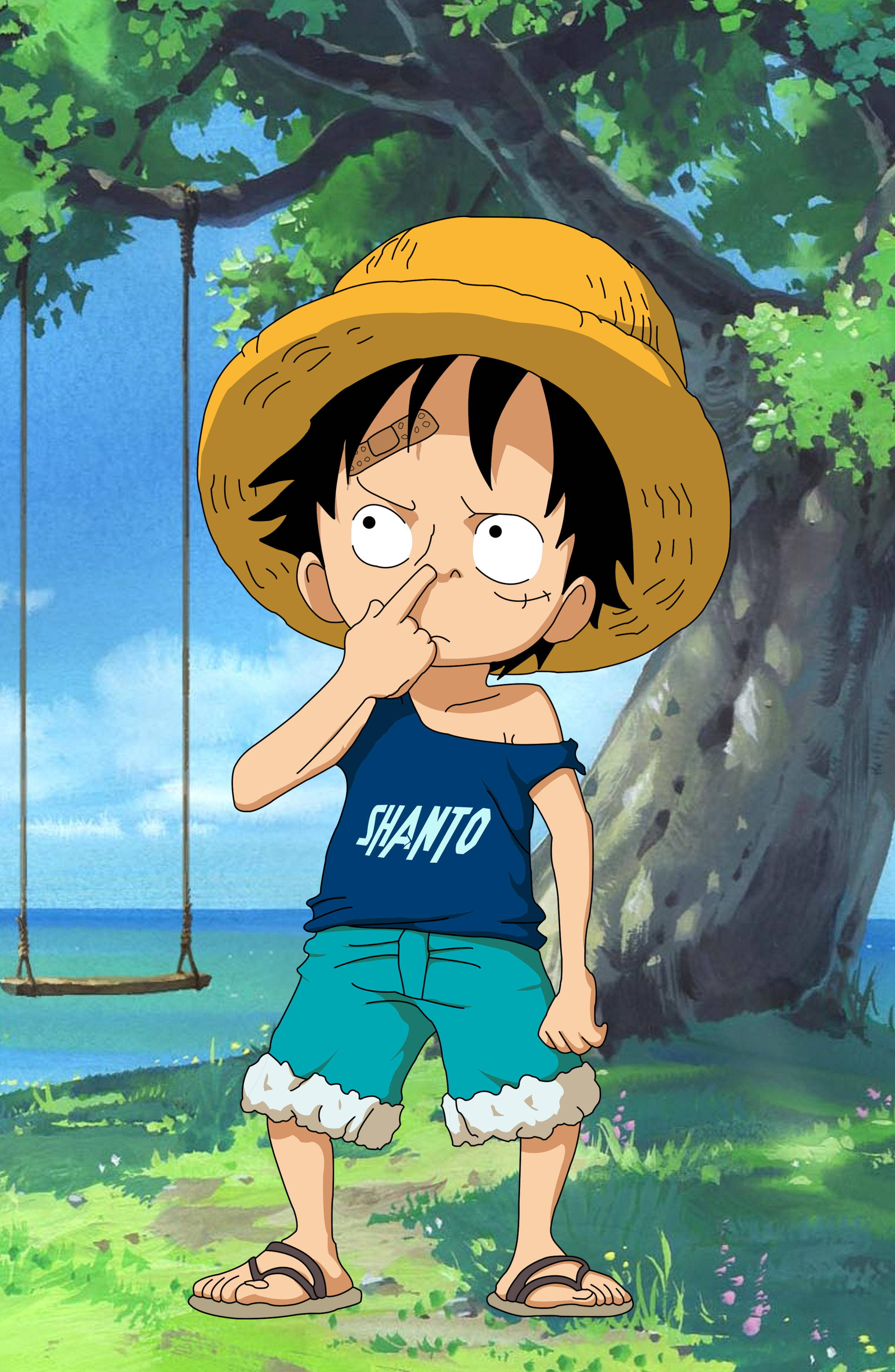 Кид Луффи PFP One Piece смешной фанарт Обои