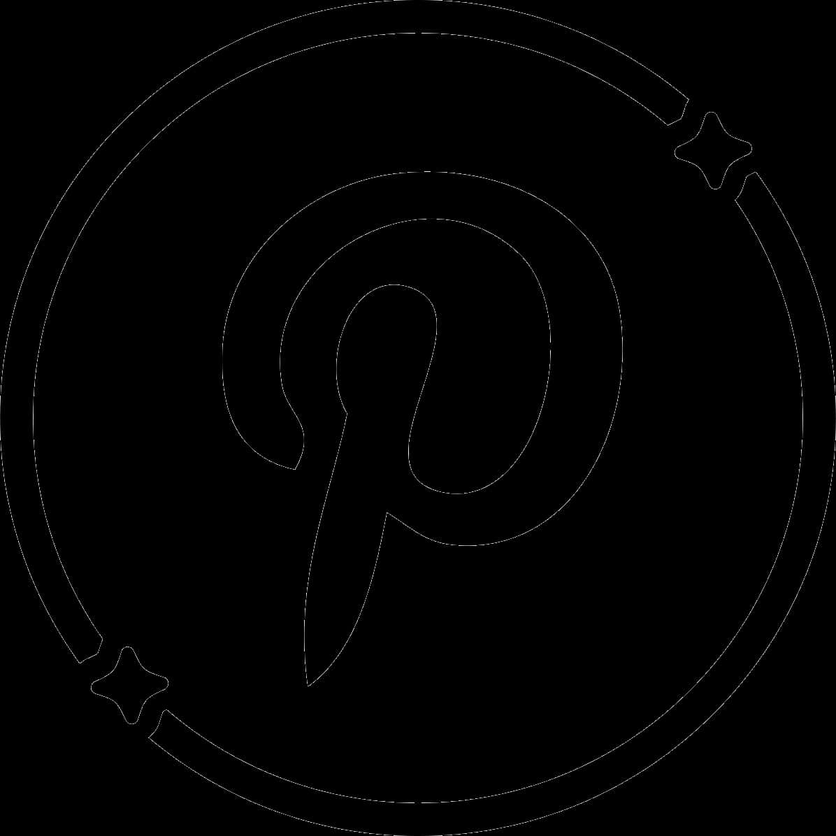 Контур логотипа Pinterest Обои