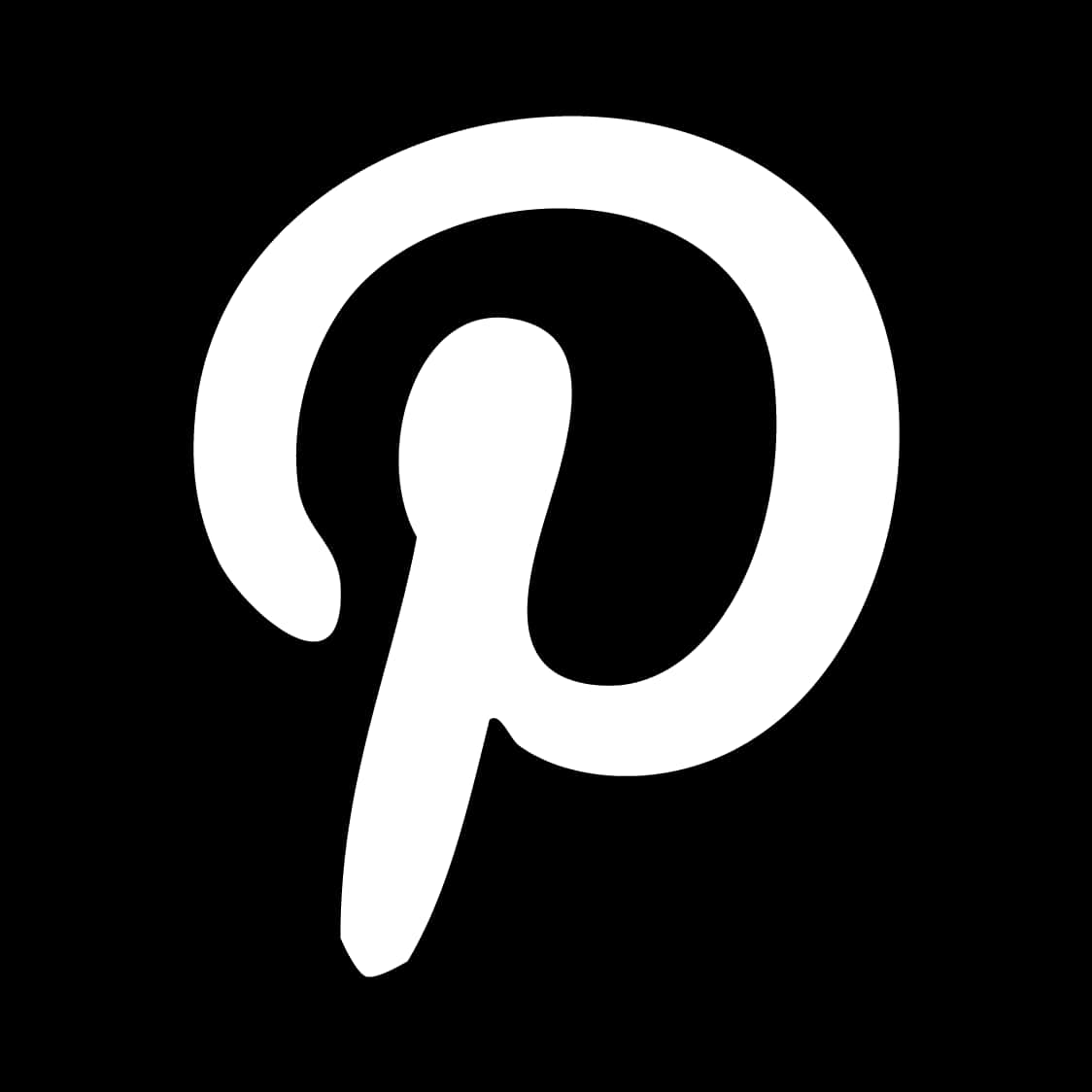 Логотип Pinterest черно-белый Обои