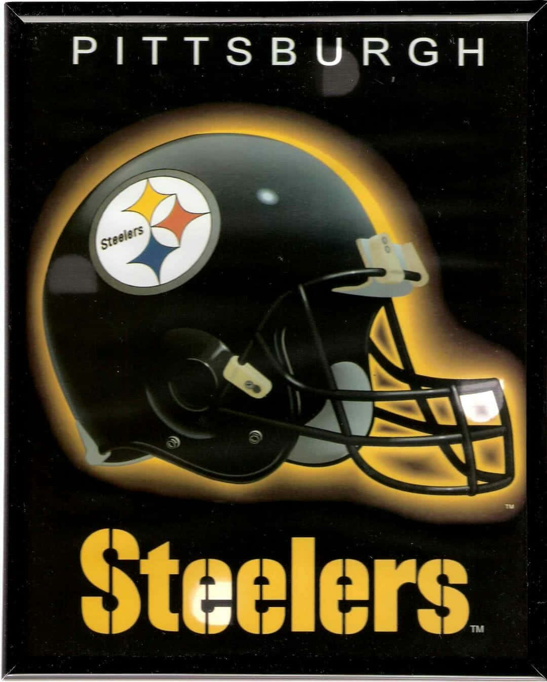 Постер с логотипом Pittsburgh Steelers на шлеме Обои