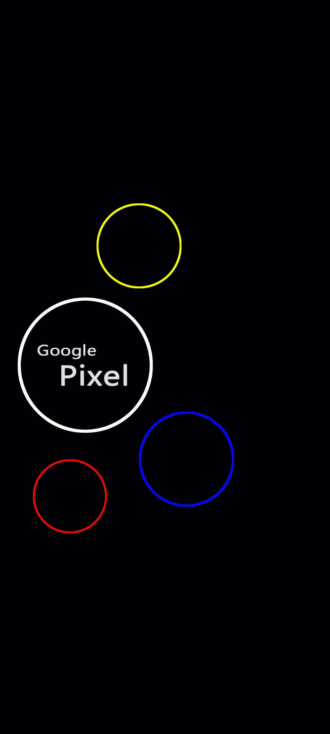 Белые круги Pixel 3 AMOLED фон Обои
