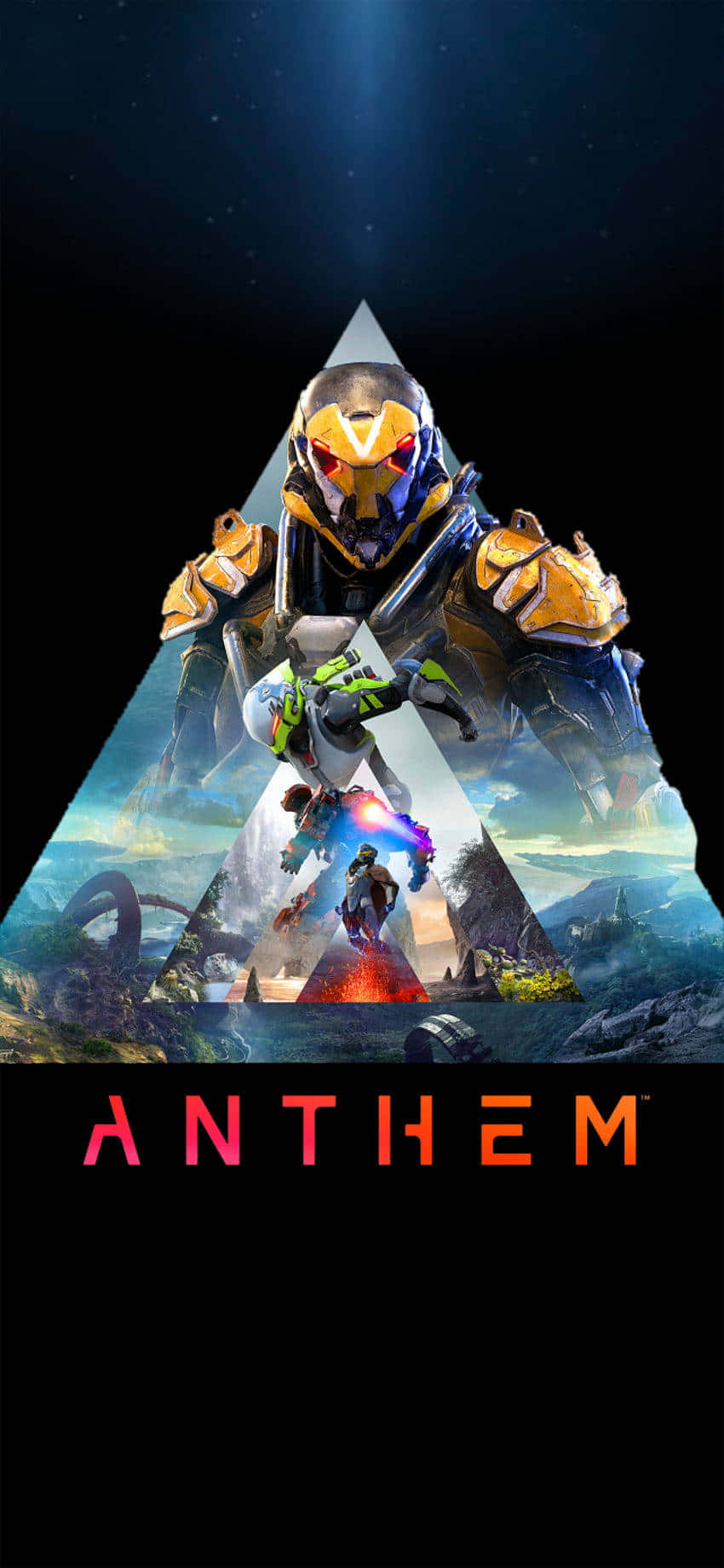 Треугольная концепция постера Pixel 3 Anthem фон Обои