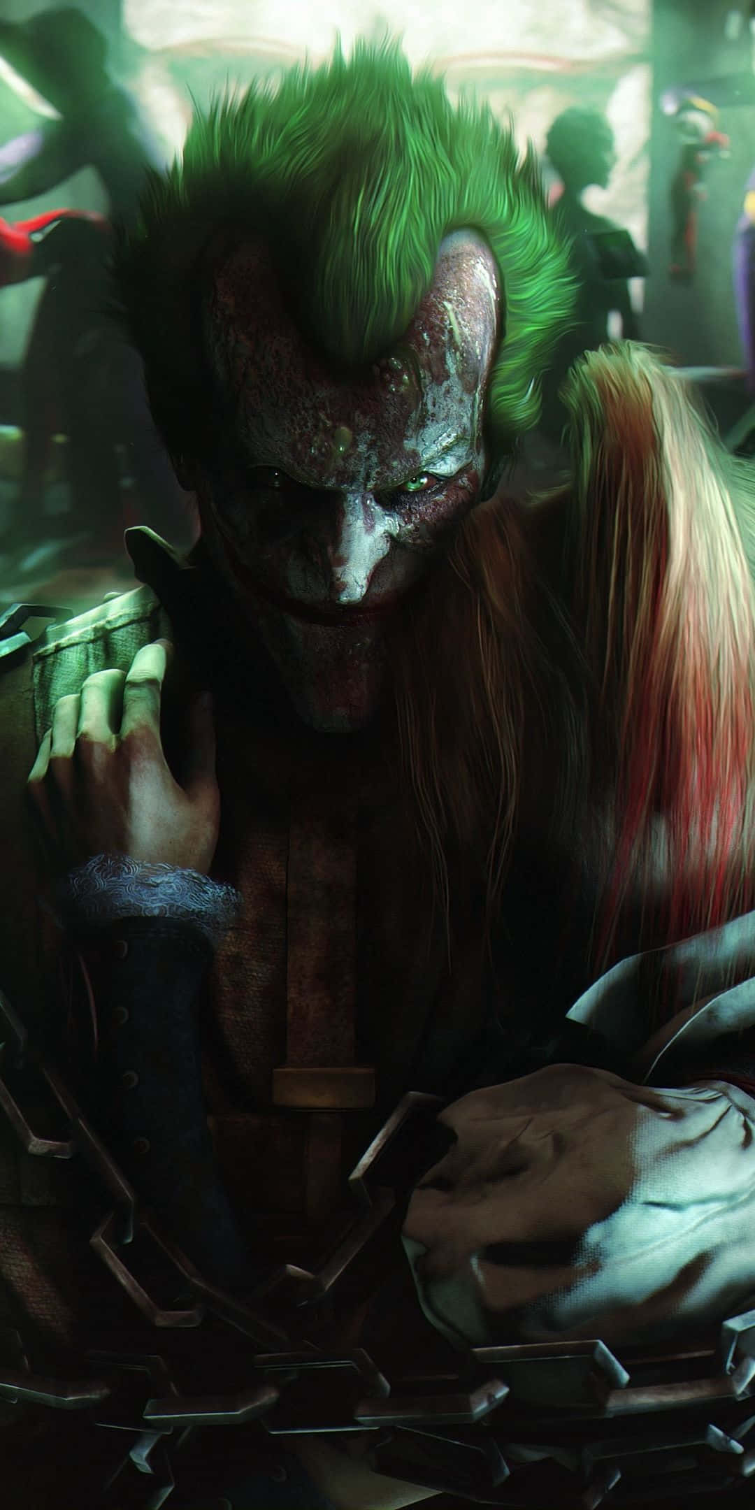 Pixel 3 Batman Arkham City Джокер игровой персонаж фон Обои