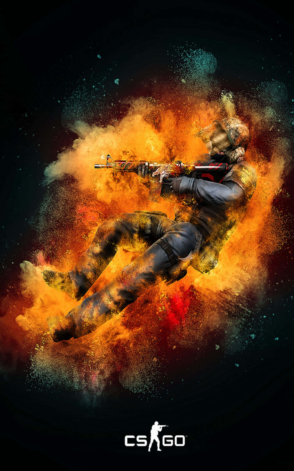 Pixel 3 Counter-Strike Global Offensive Обои Огонь Обои