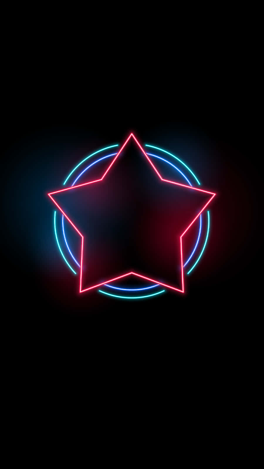 Неоновая звезда Pixel 3XL AMOLED фон Обои