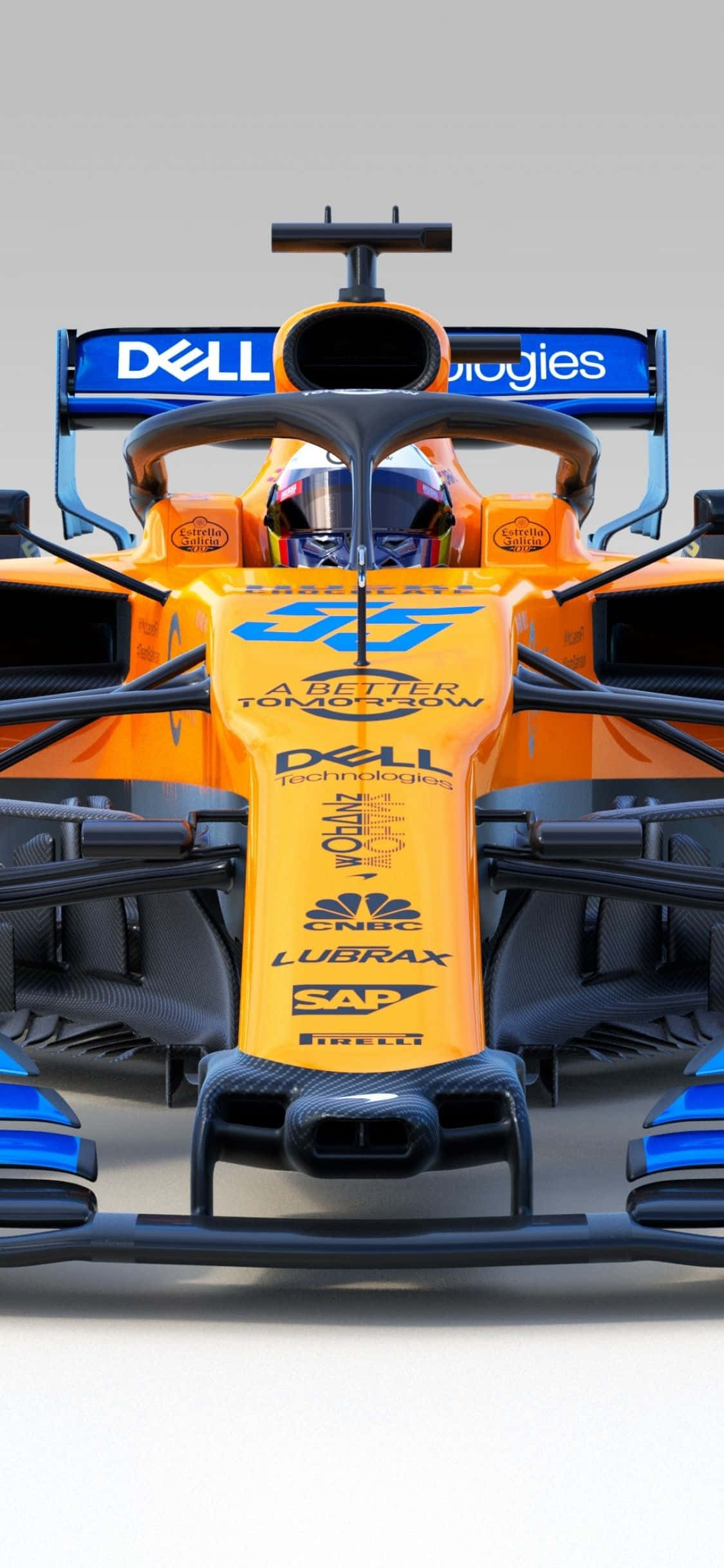 Pixel 3XL F1 2016 McLaren белый фон Обои