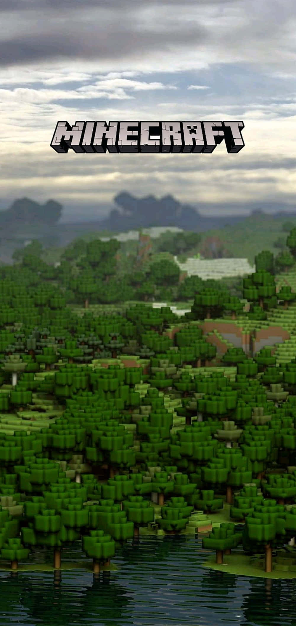 Pixel 3xl Minecraft серые облака Обои