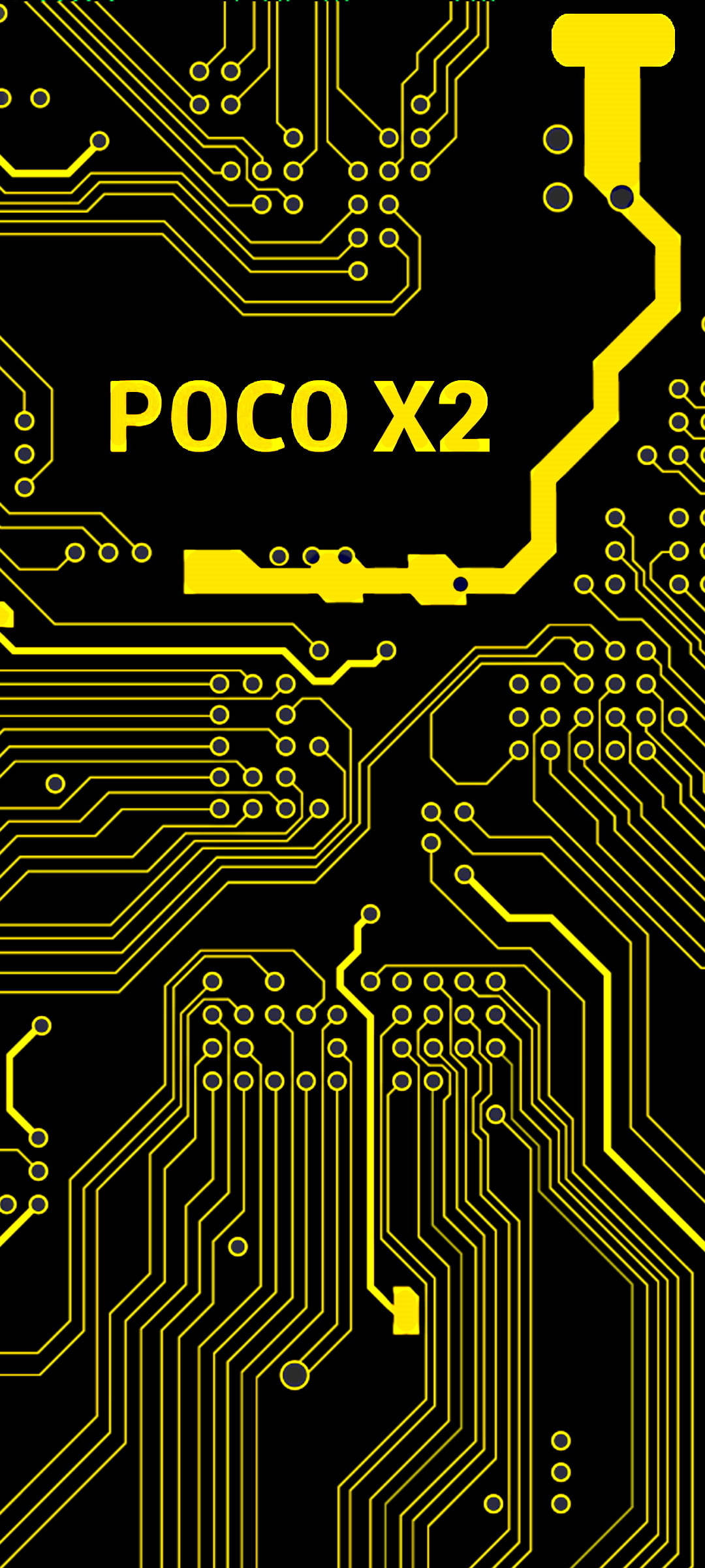 Смартфон Poco X2 с узором контроллера Обои