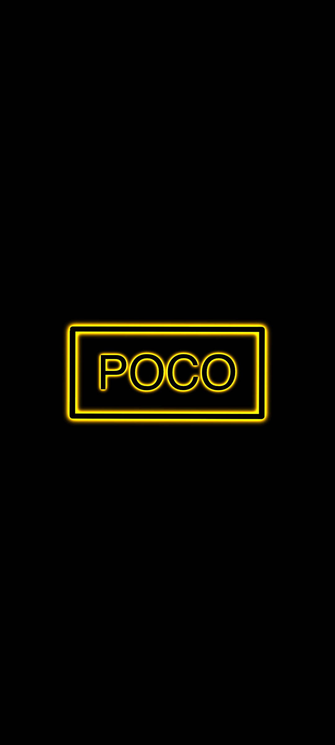 POCO X2 Желтый Шрифт Обои